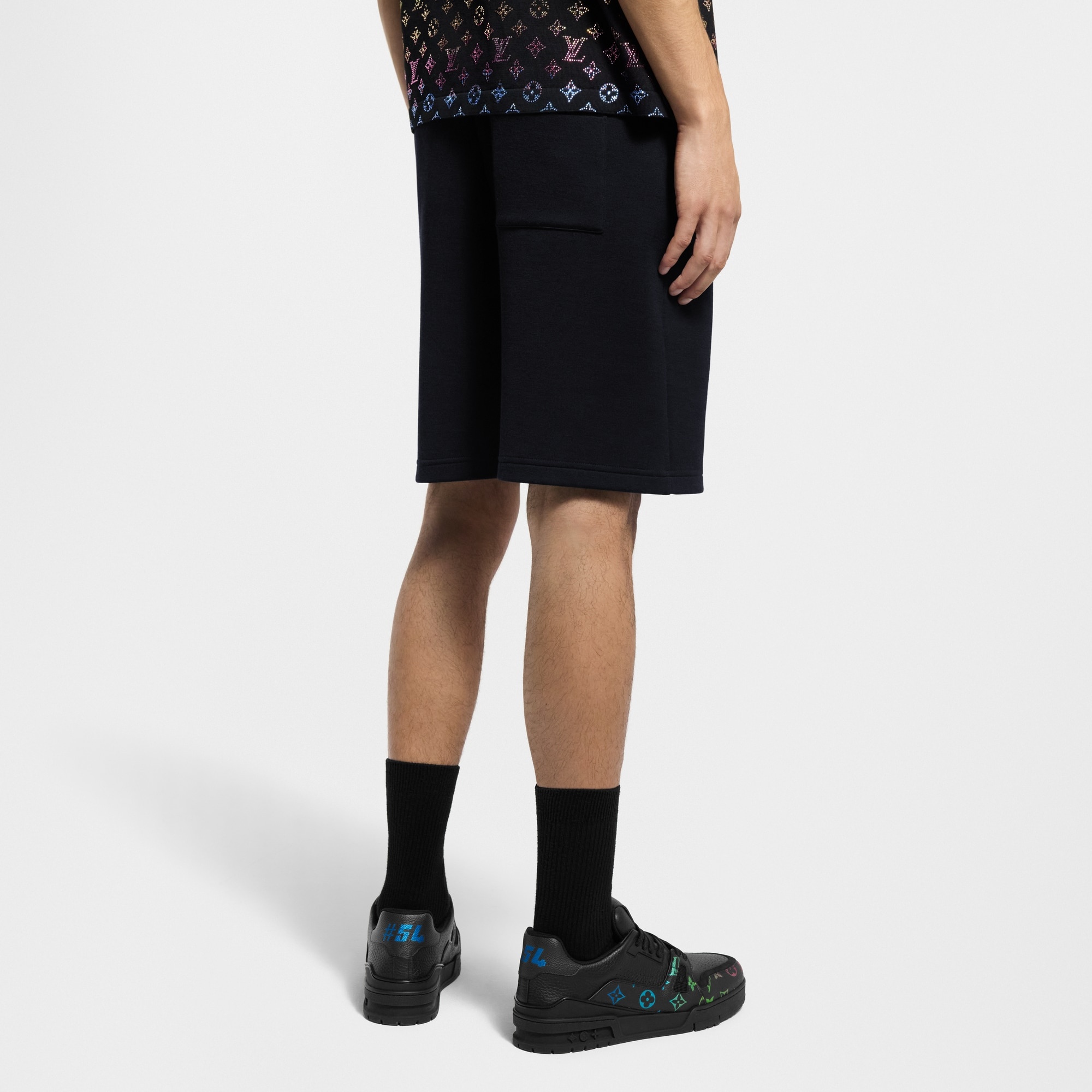 LV Embellished Jersey Shorts - 5