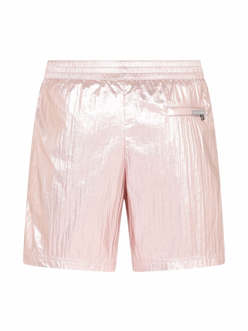 high-shine logo-patch swim shorts - 3