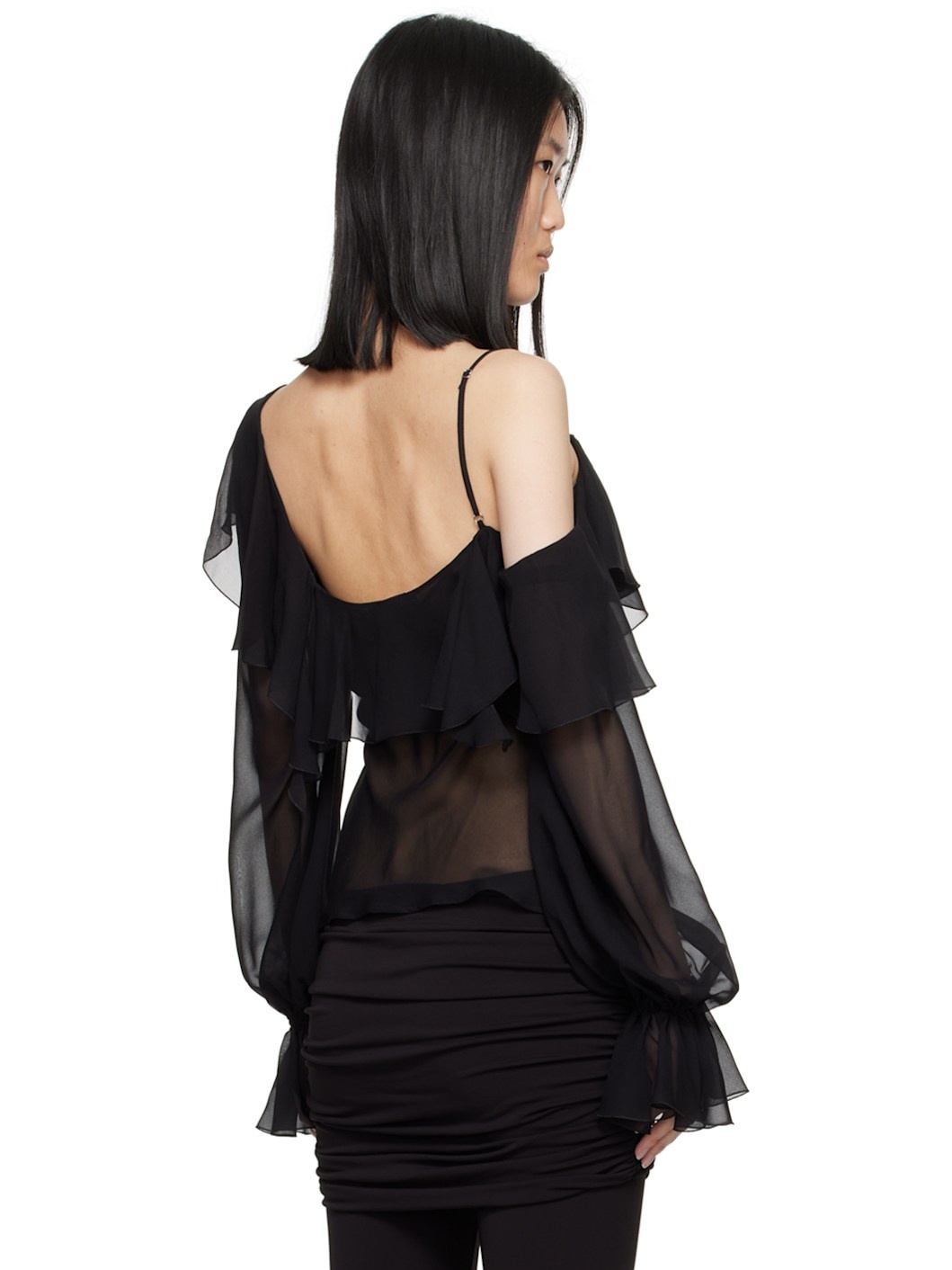 Black Silk Blouse - 3