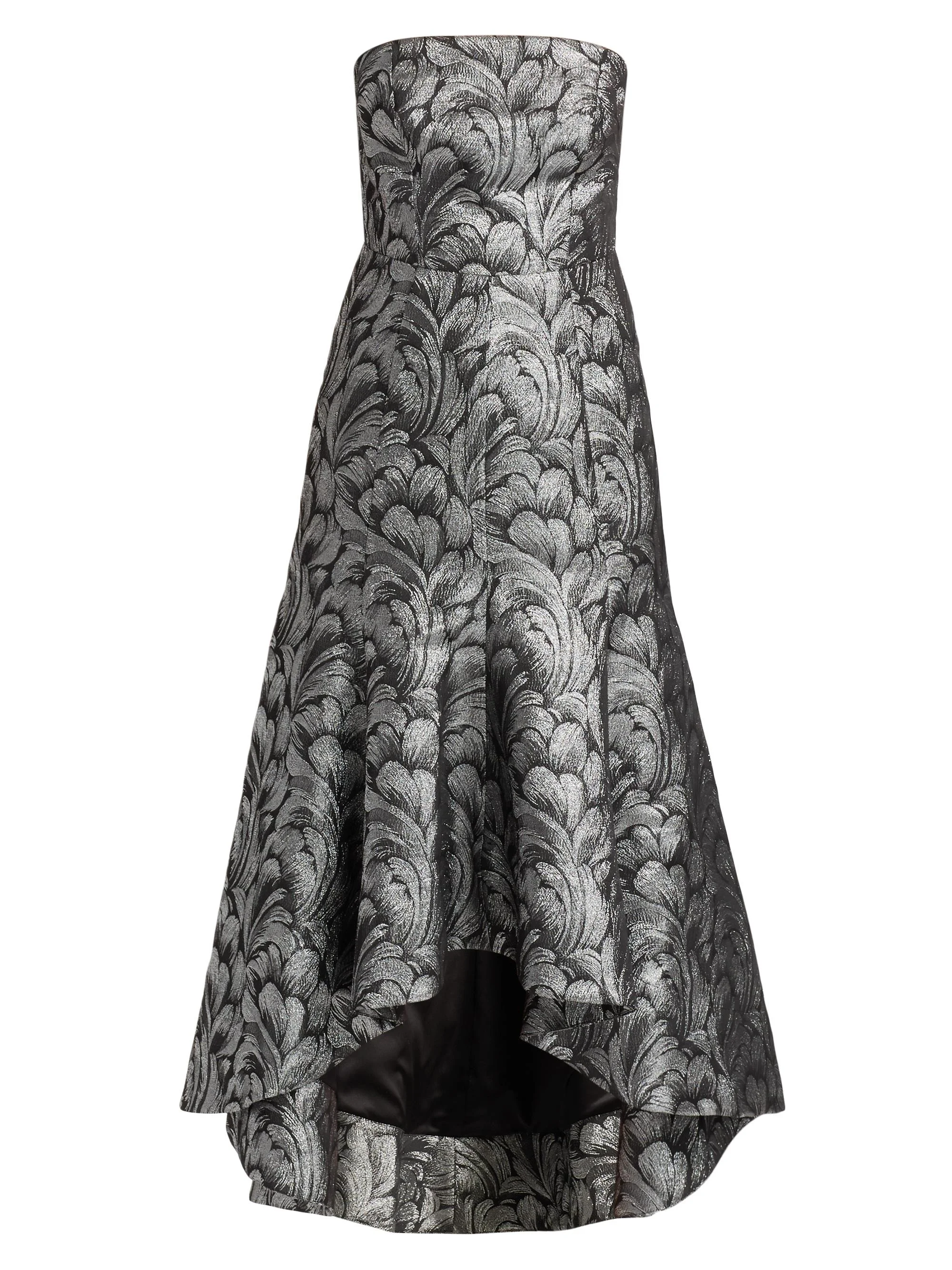 Women's Diana Feather Jacquard Strapless Midi-Dress - Silver Multi - 1