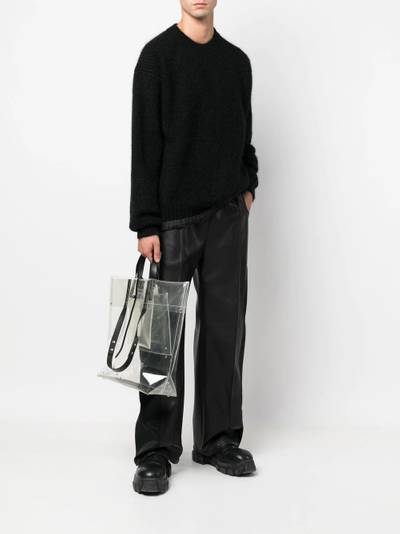 sacai mohair-wool elasticated-hem jumper outlook