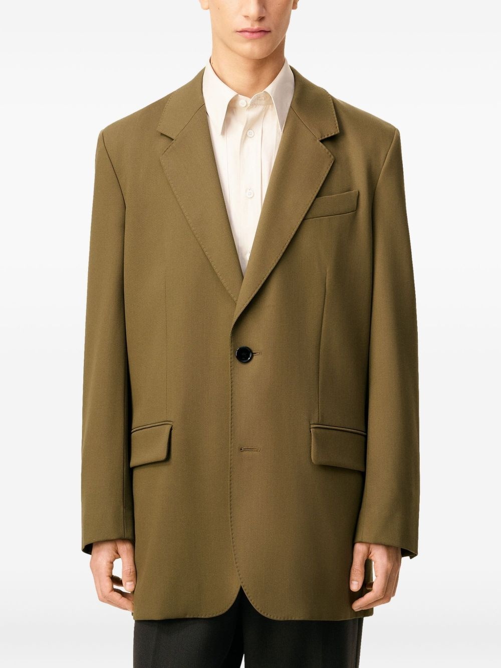 single-breasted wool jacket - 5