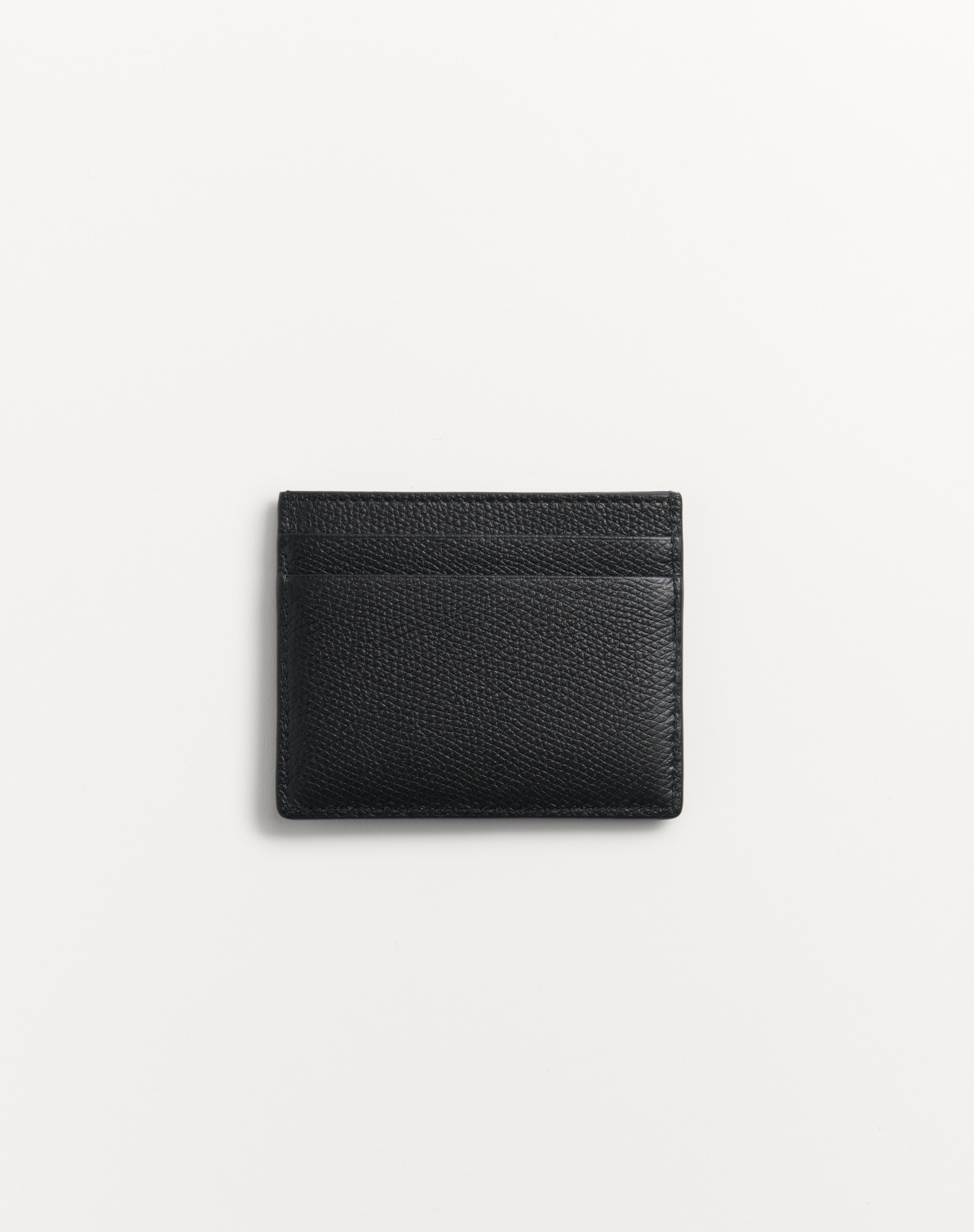 VLOGO SIGNATURE GRAINY CALFSKIN CARD HOLDER - 3