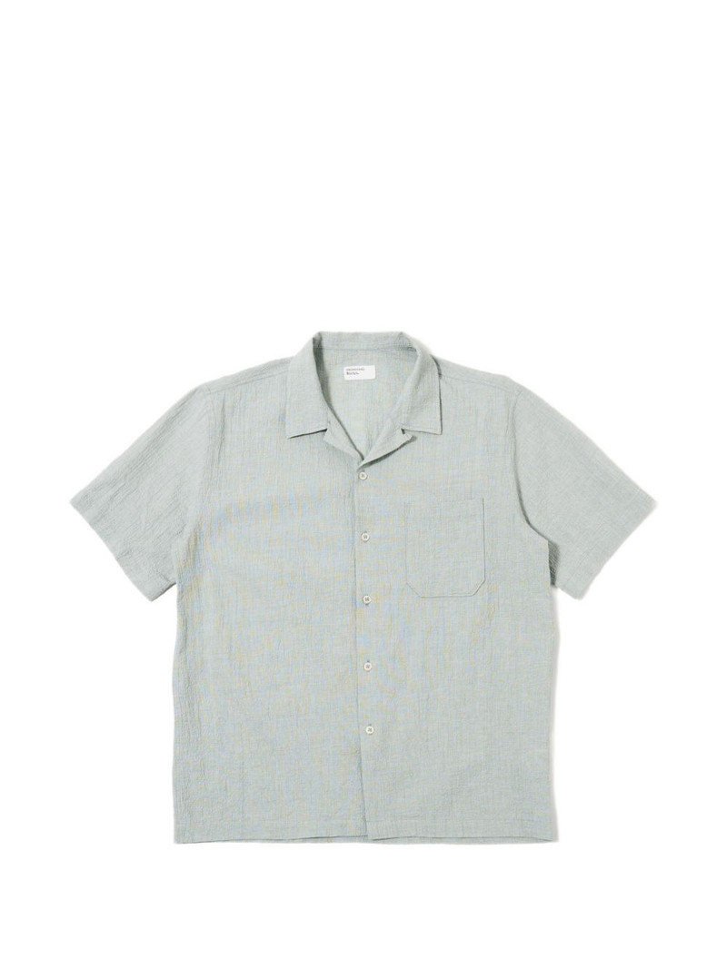 chest-pocket textured shirt 1