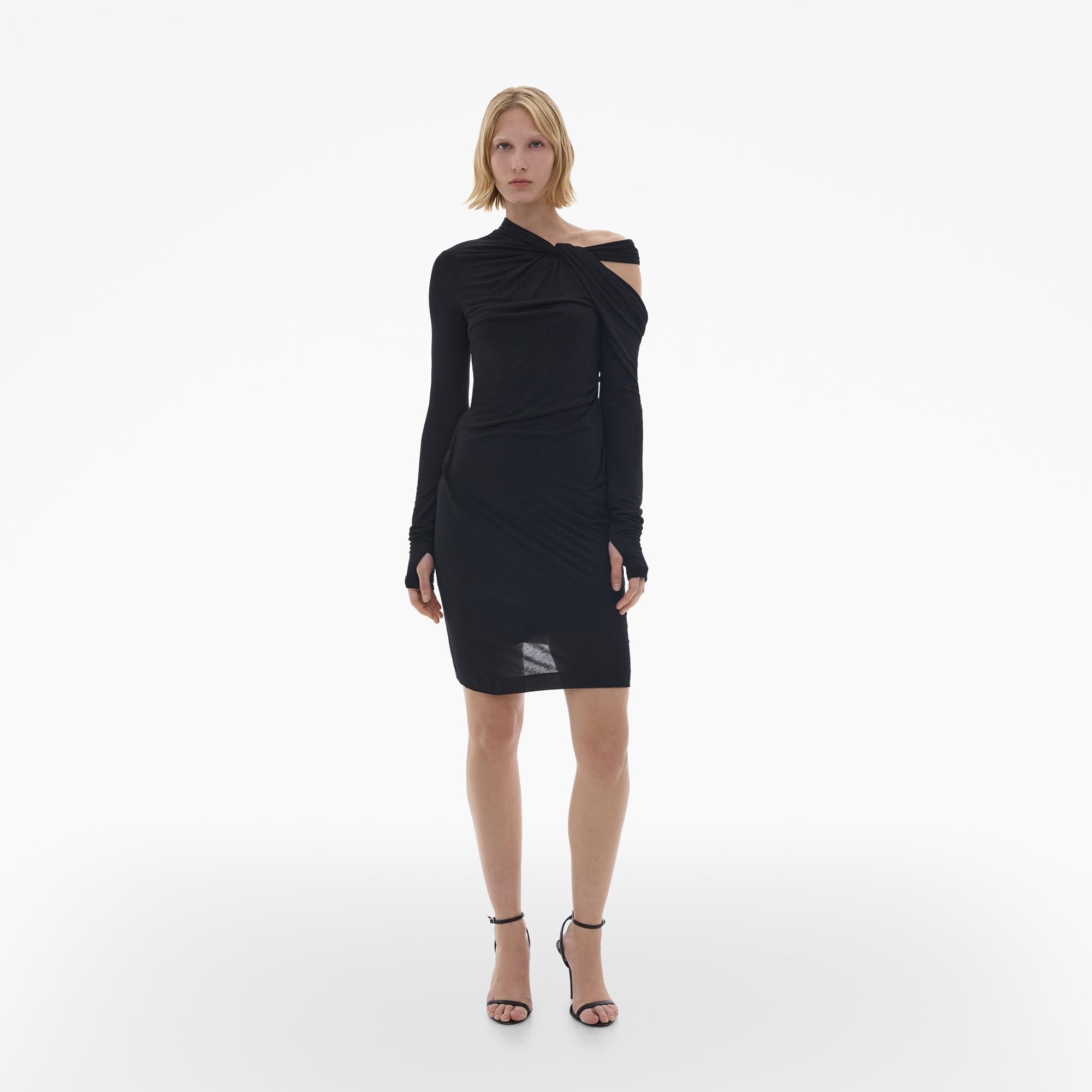 TWISTED ASYMMETRIC MINI DRESS - 3