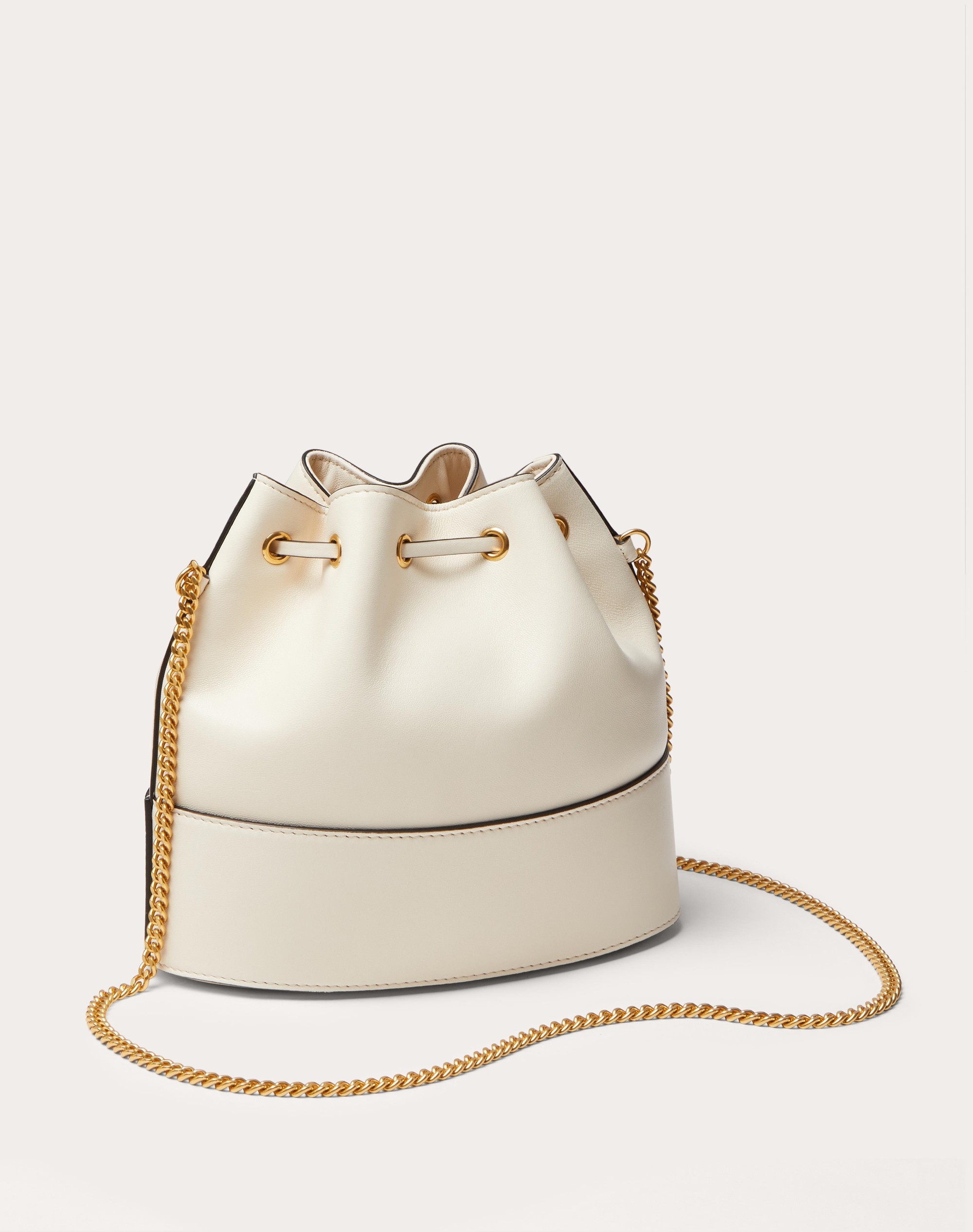 MINI BUCKET BAG IN NAPPA WITH VLOGO SIGNATURE CHAIN - 3