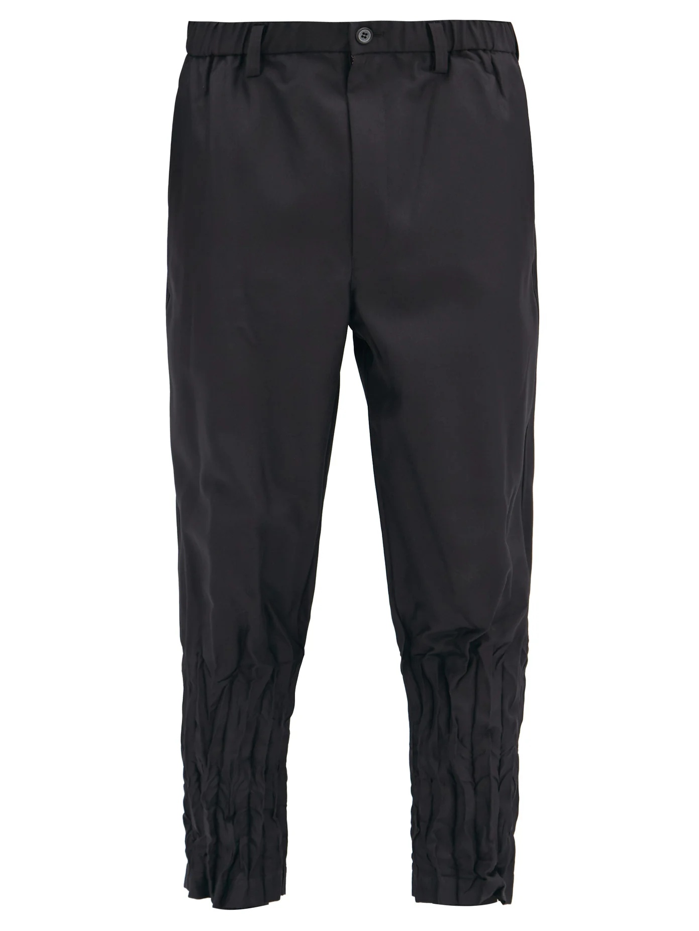 Crinkled-cuff technical jersey trousers - 1