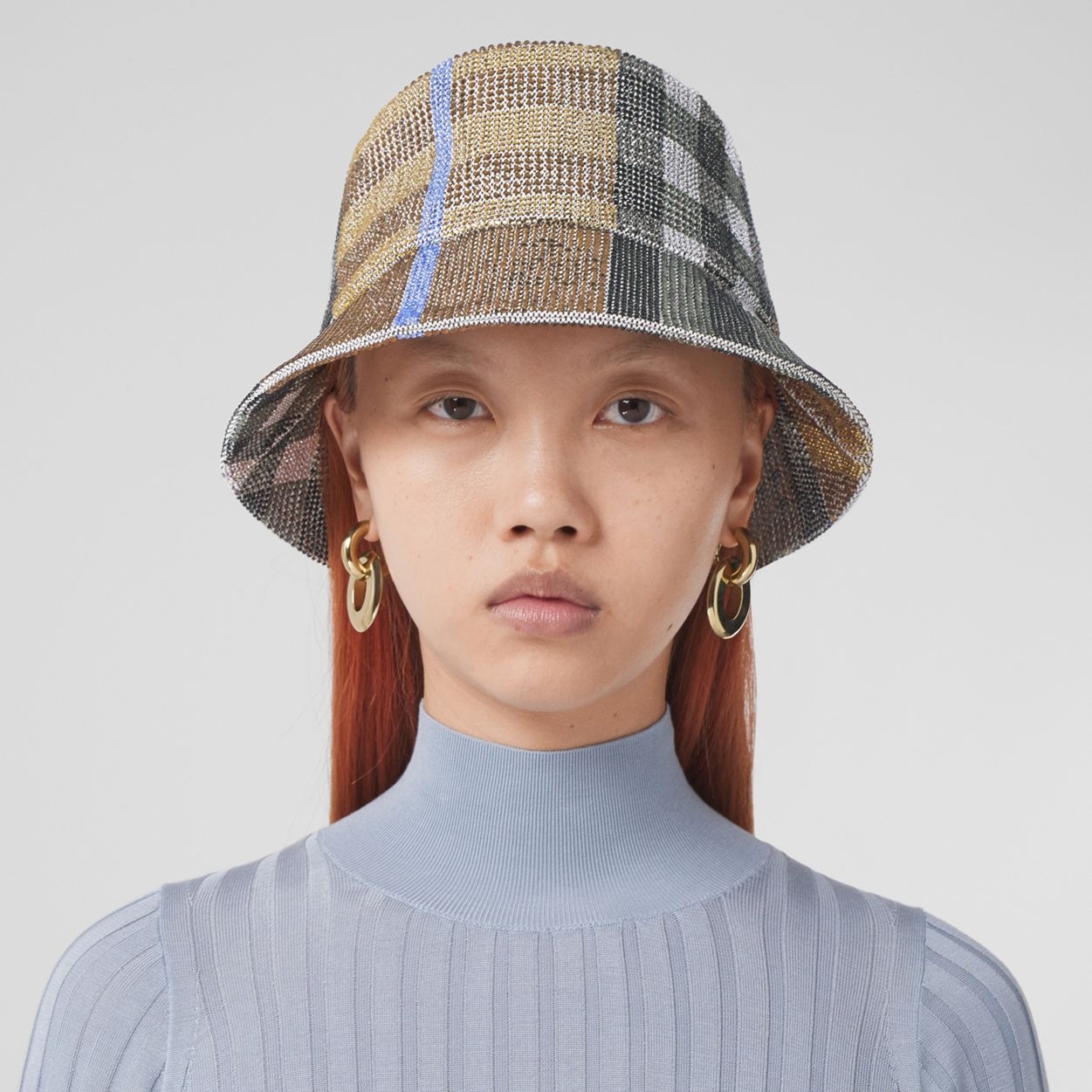 Crystal-embellished Check Bucket Hat - 3