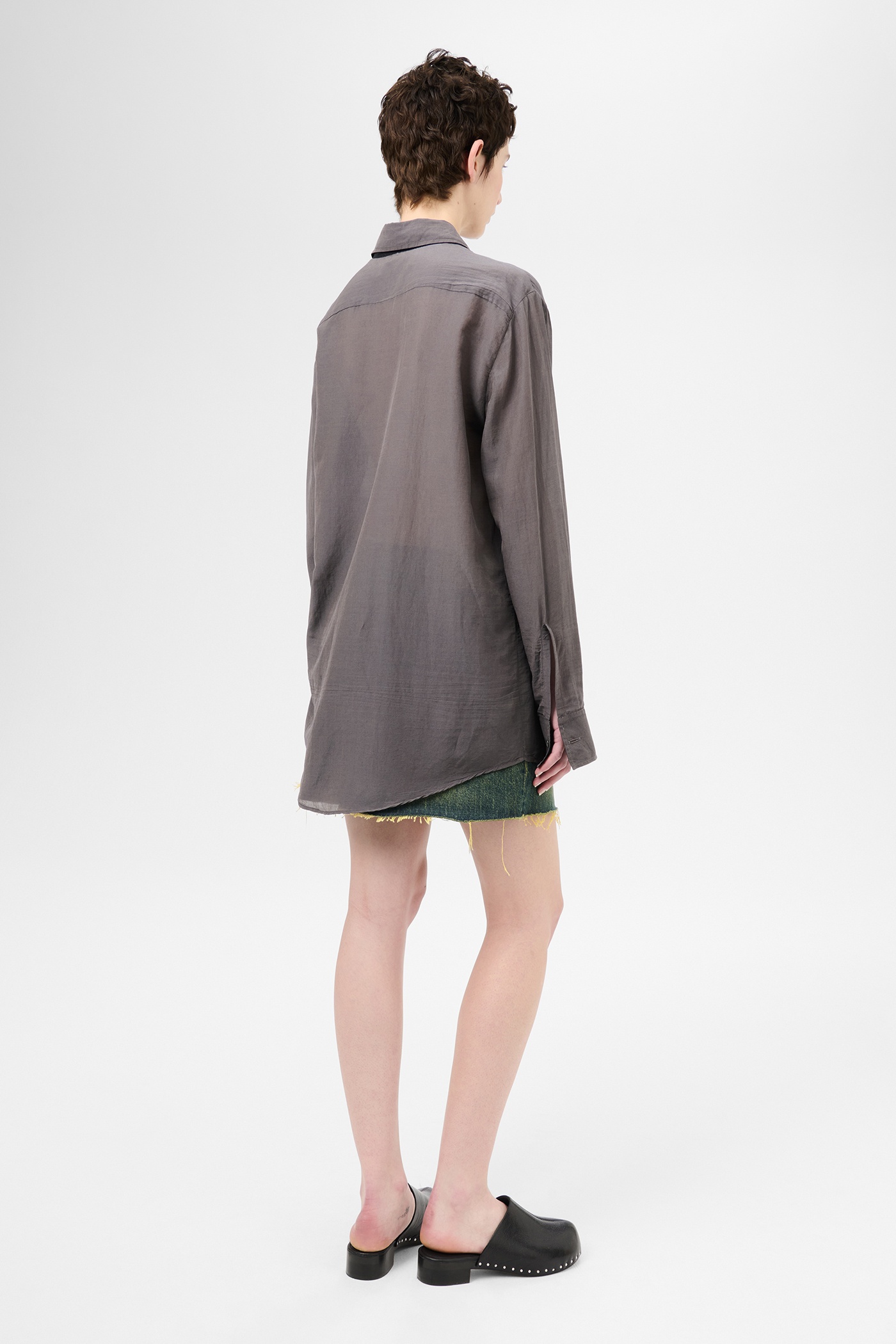 Sincere Shirt Charcoal Bordeaux Cotton Silk - 4