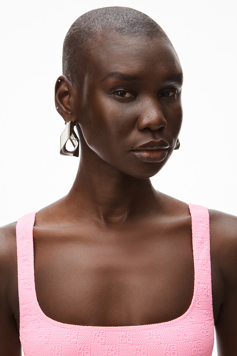 CATSUIT IN TEXTURED LOGO JERSEY 4