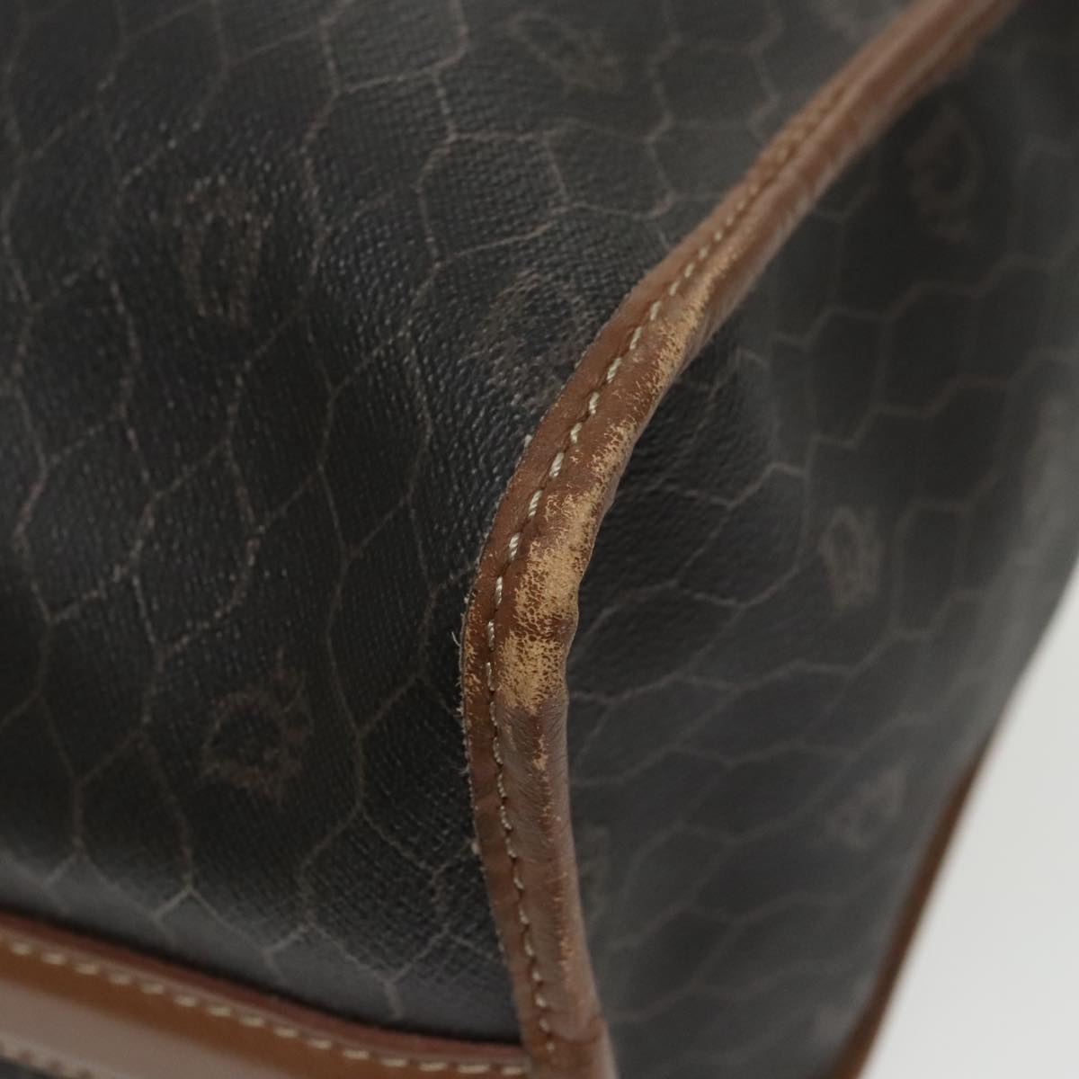 DIOR Honeycomb Canvas Hand Bag Black - 12