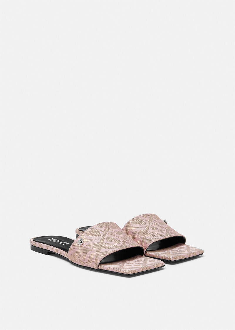 VERSACE Versace Allover Flat Sandals outlook