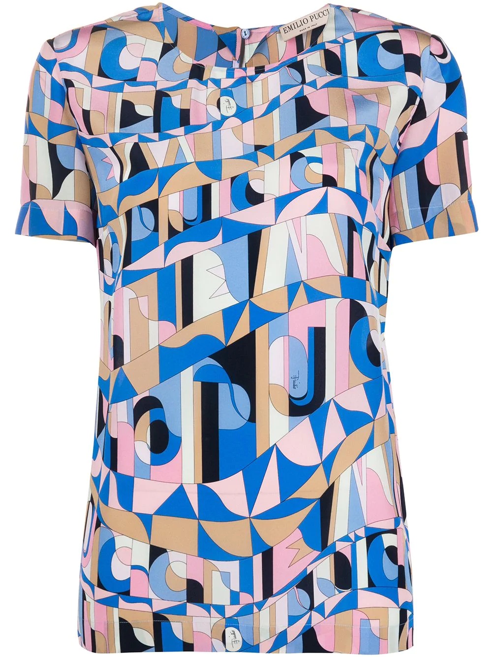 abstract print T-shirt - 1