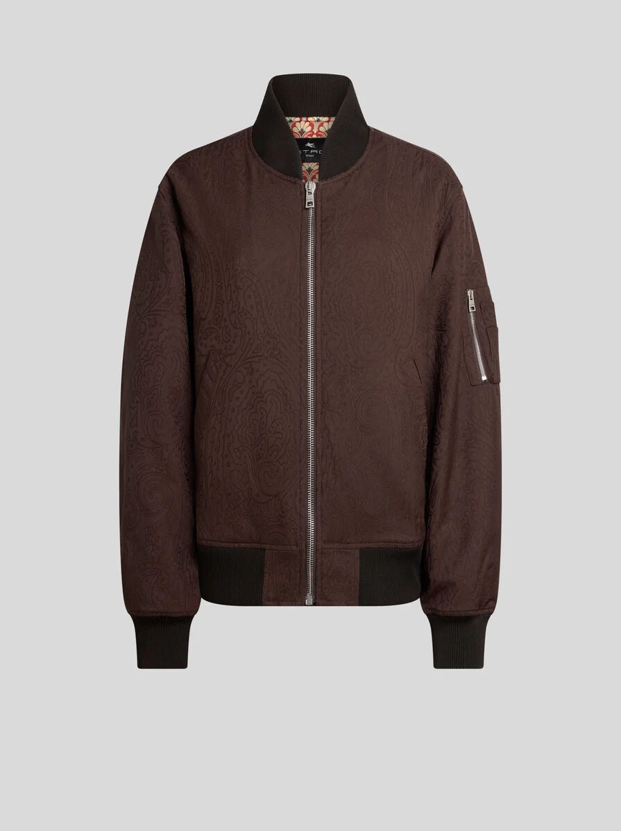 JACQUARD BOMBER JACKET WITH ARNICA MOTIF - 1