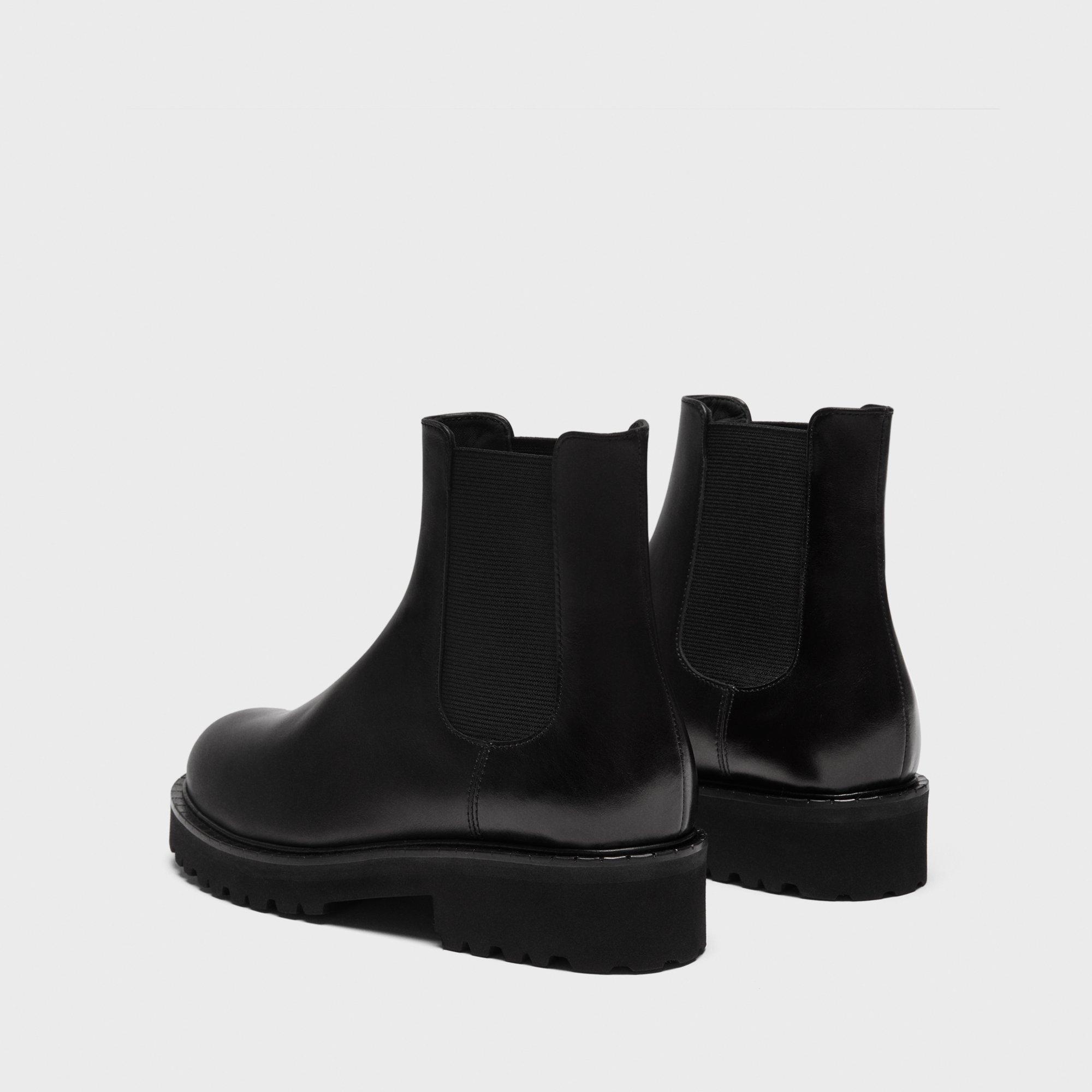 Lug Chelsea Booties in Leather - 4