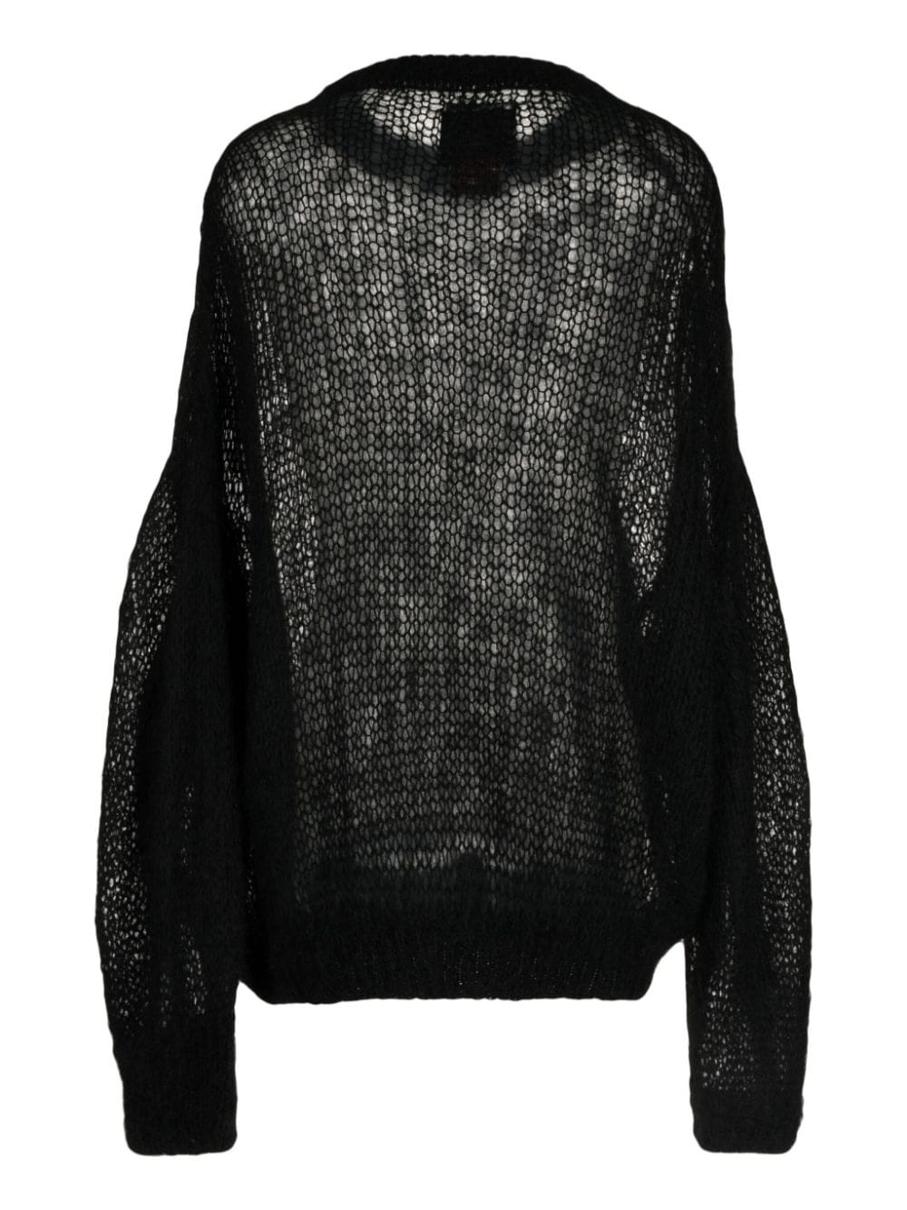 semi-sheer mohair-blend jumper - 2