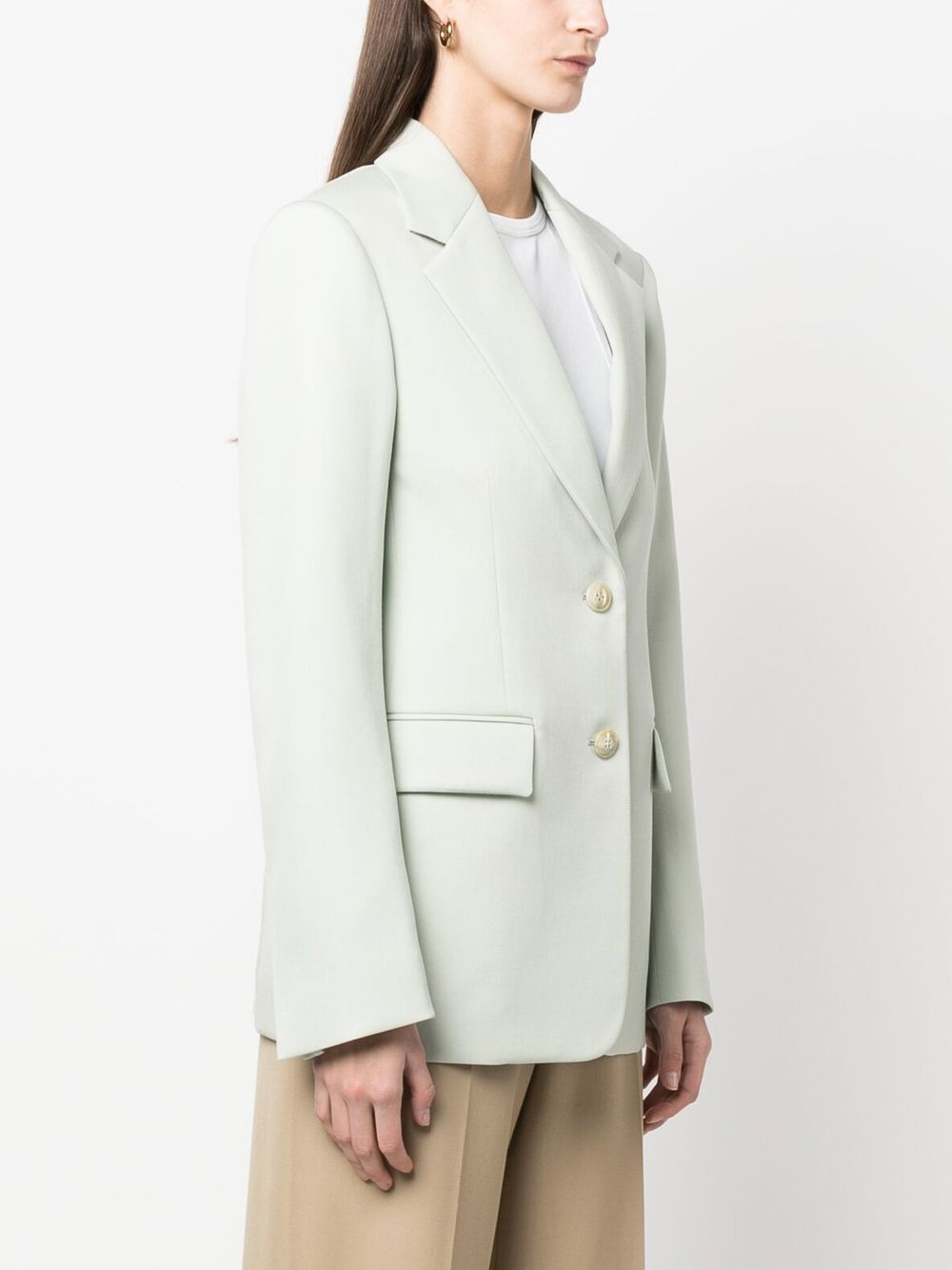 single-breasted virgin wool blazer - 3