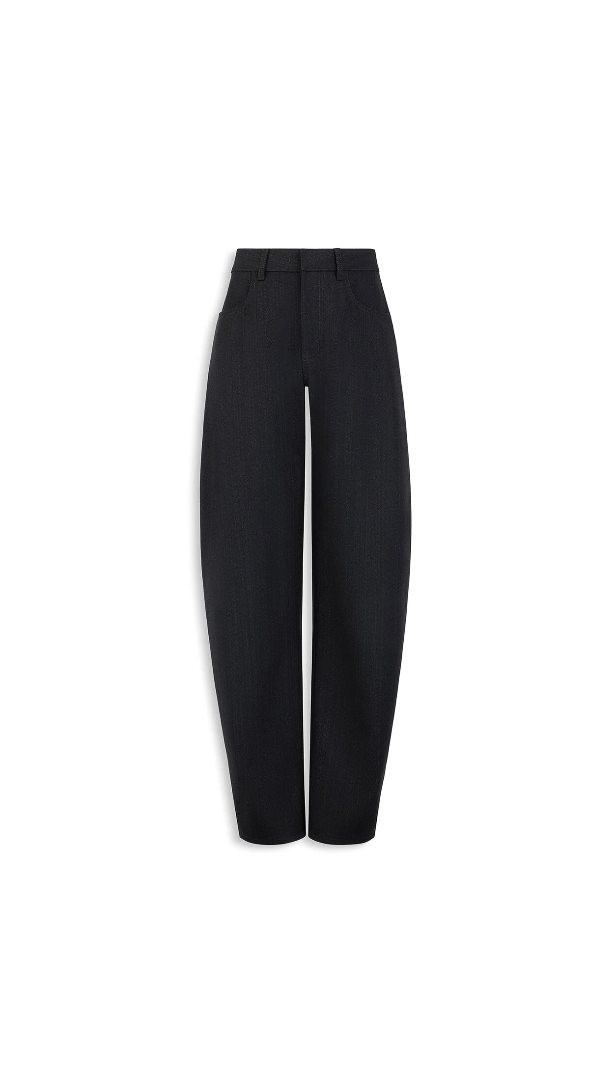 ROUND WOOL DENIM PANTS - 1