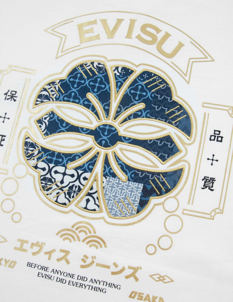 KAMON AND SEAGULL PATCHWORK APPLIQUÉ LOOSE FIT T-SHIRT 7