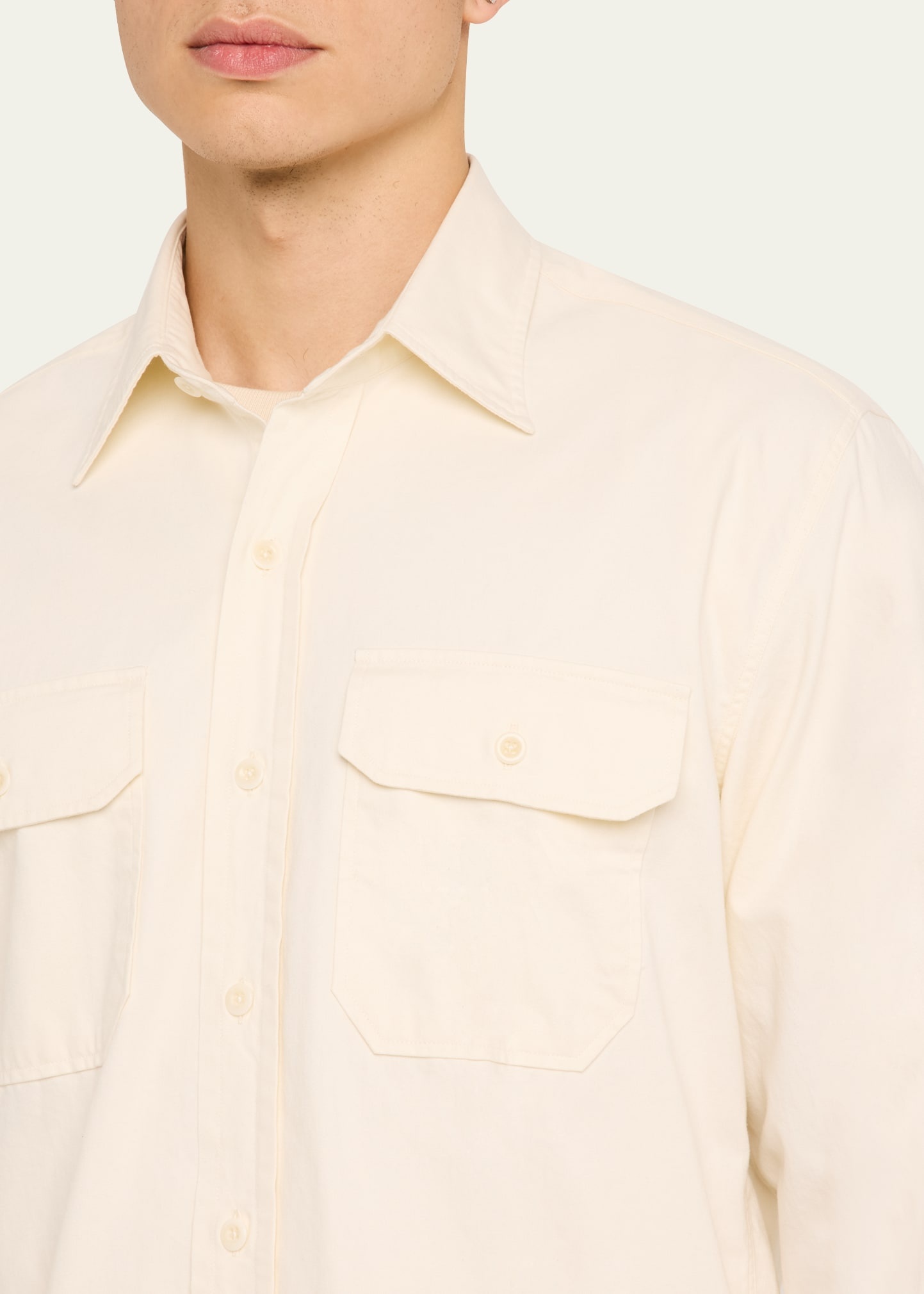 Men's Chino Twill Casual Button-Down Shirt - 5