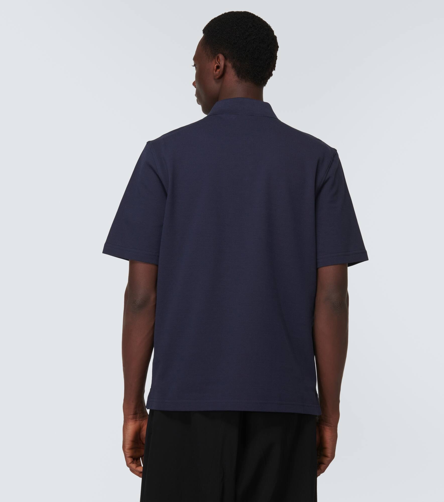 Oversized cotton jersey polo shirt - 4