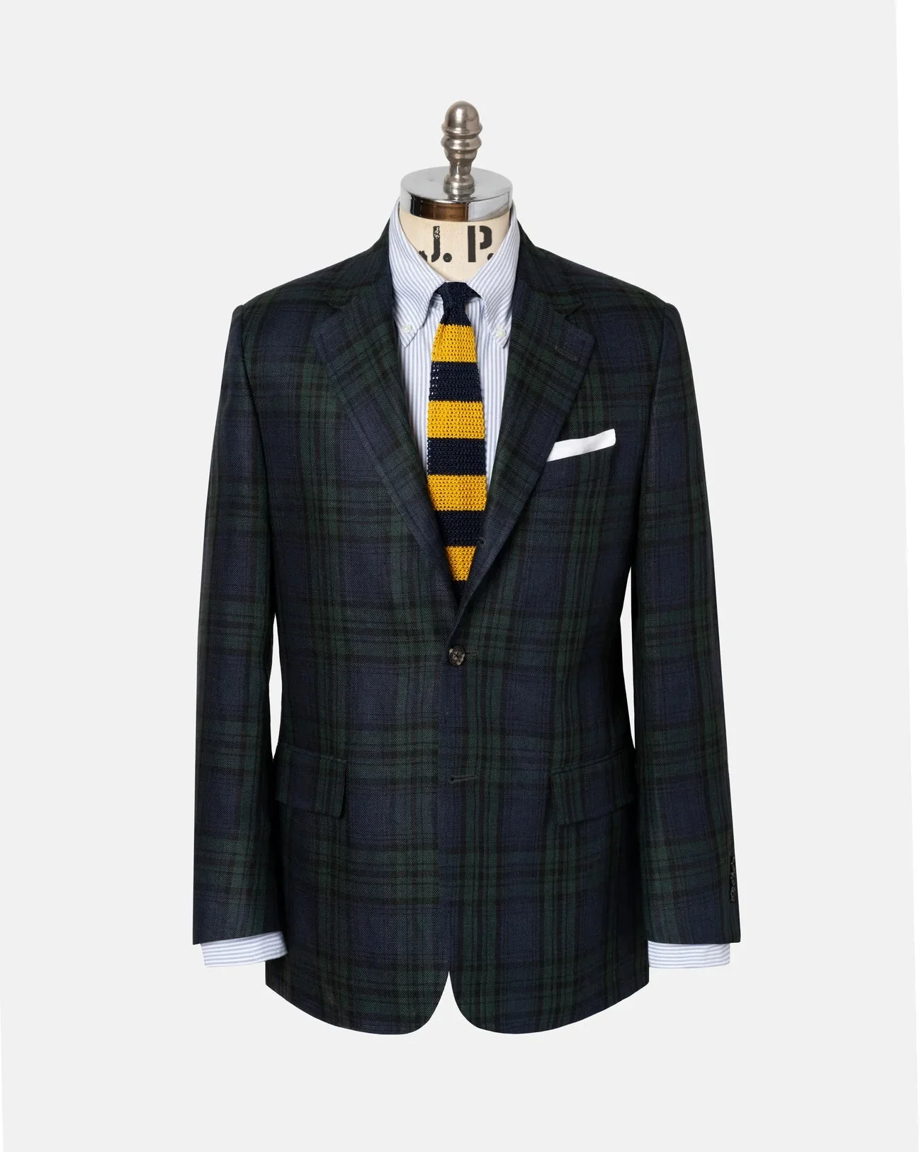 MADE-IN-CANADA BLACKWATCH TARTAN LINEN SPORT COAT - 1