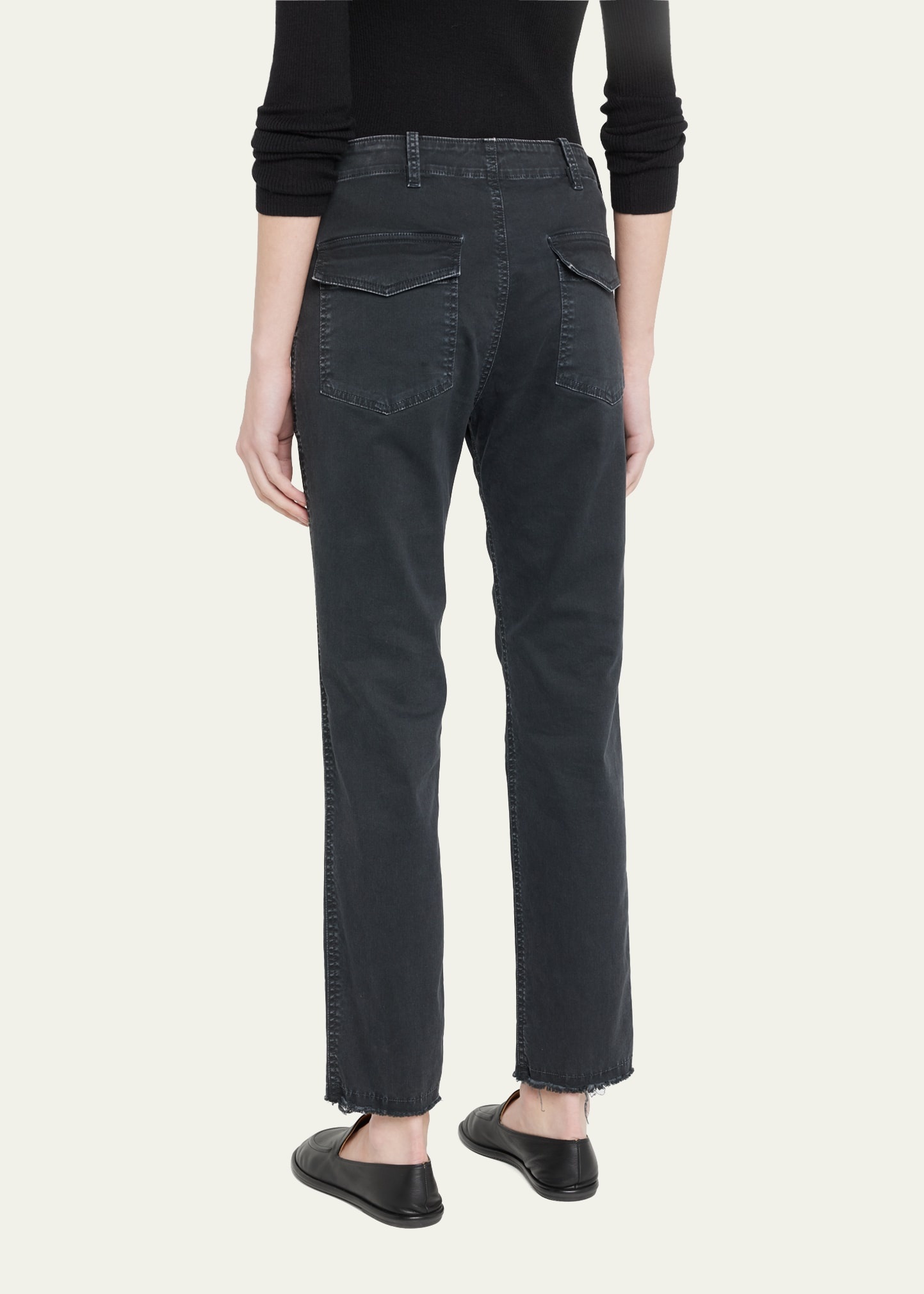 Jenna Cropped Raw-Edge Pants - 3