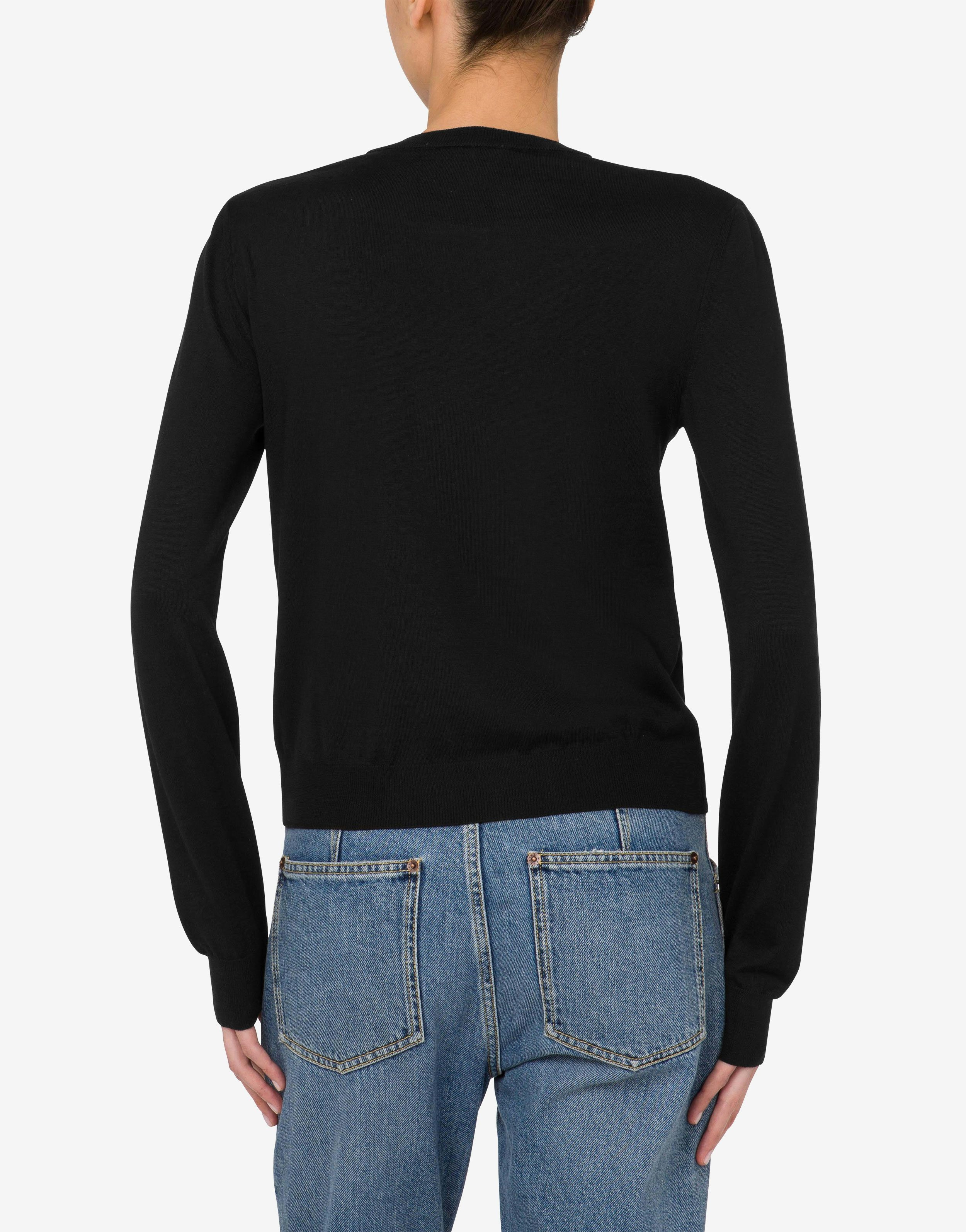 WOOL AND SILK PULLOVER GOLDEN M - 3