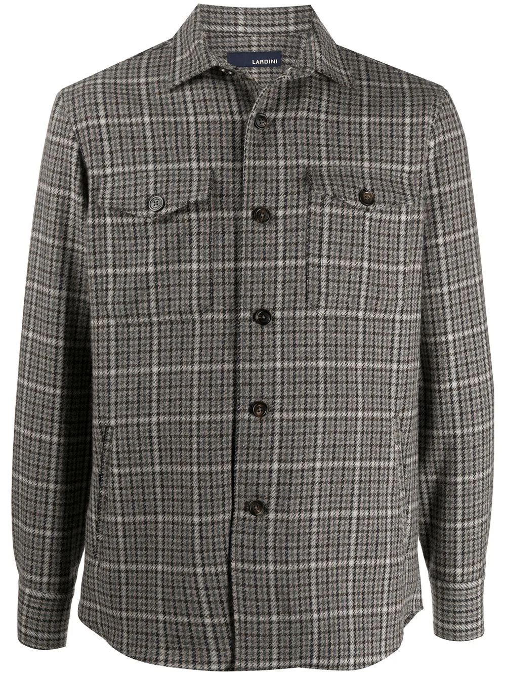 check button-up shirt jacket - 1