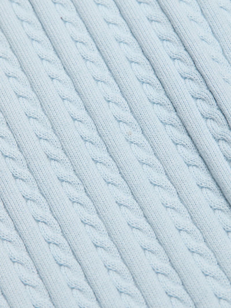 Women's Cable-Knit Cotton-Cashmere Crop Joggers - Blue Haze 7
