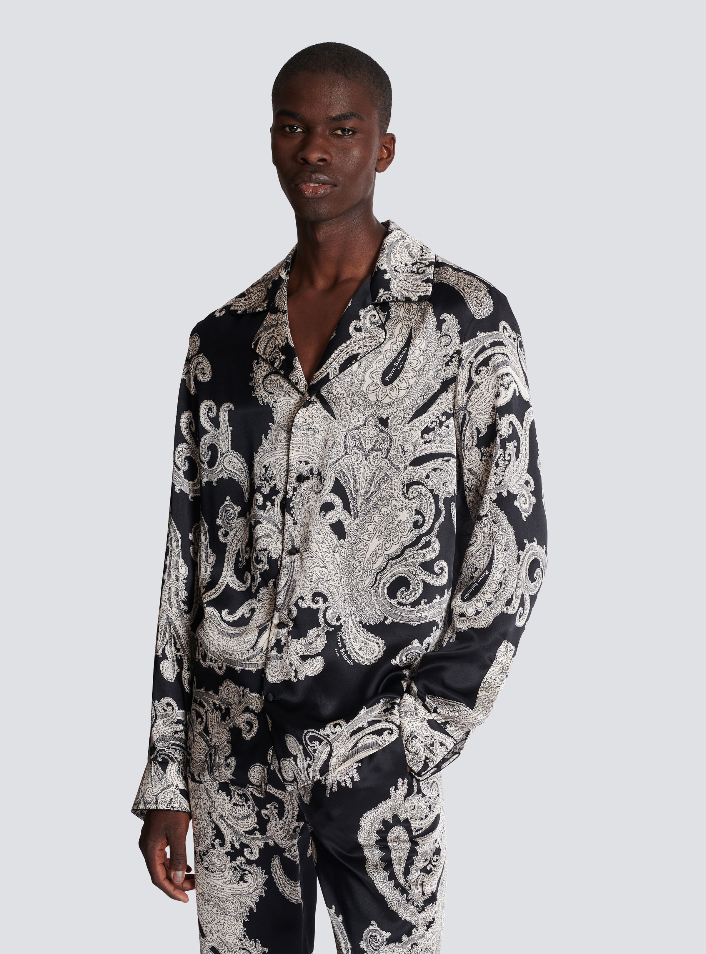 Silk paisley print shirt - 6