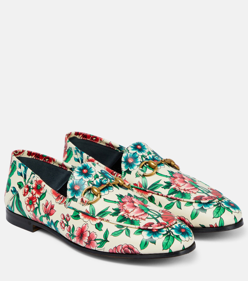 Horsebit floral-print loafers - 1