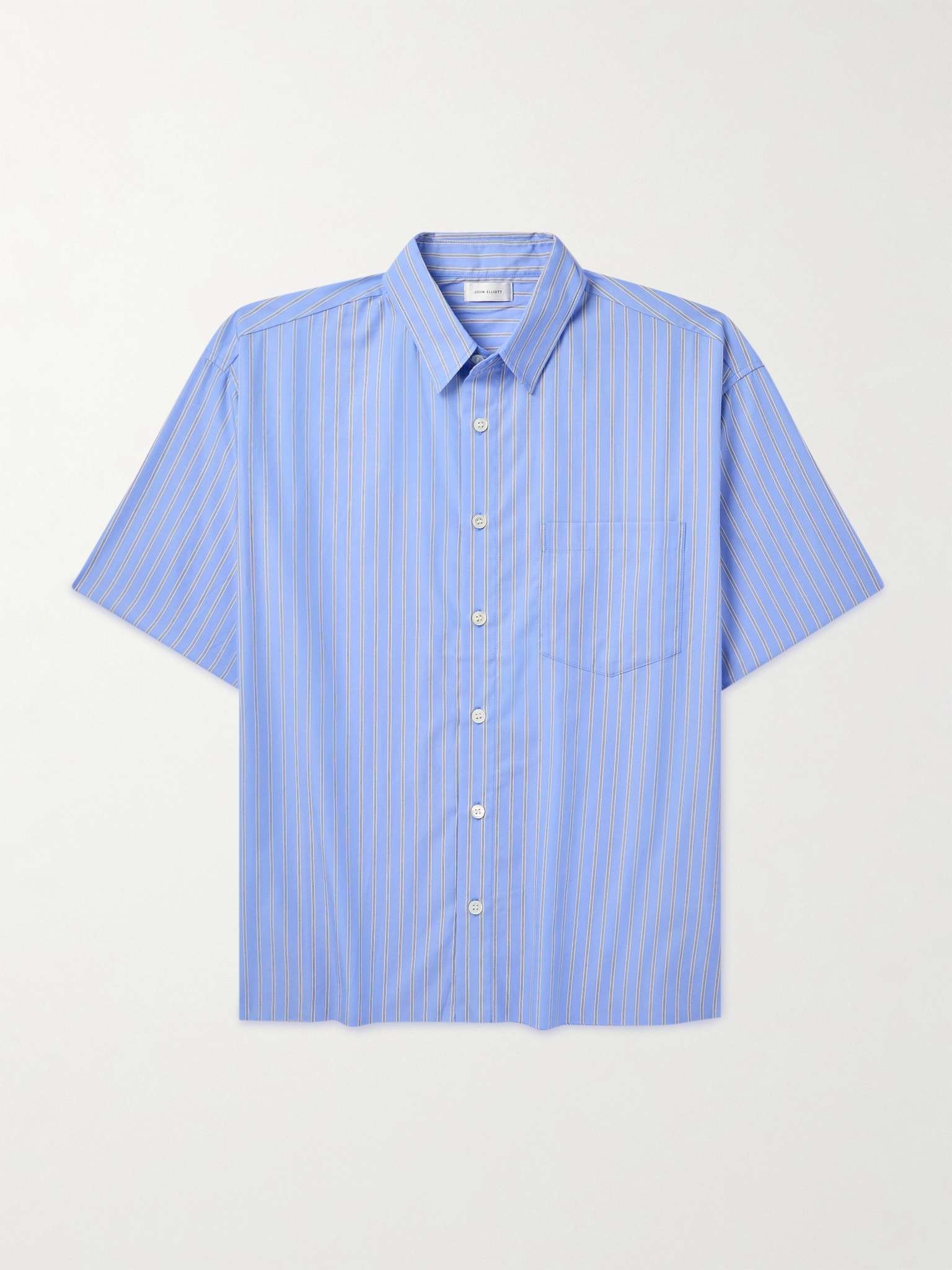 Striped Cotton-Poplin Shirt - 1