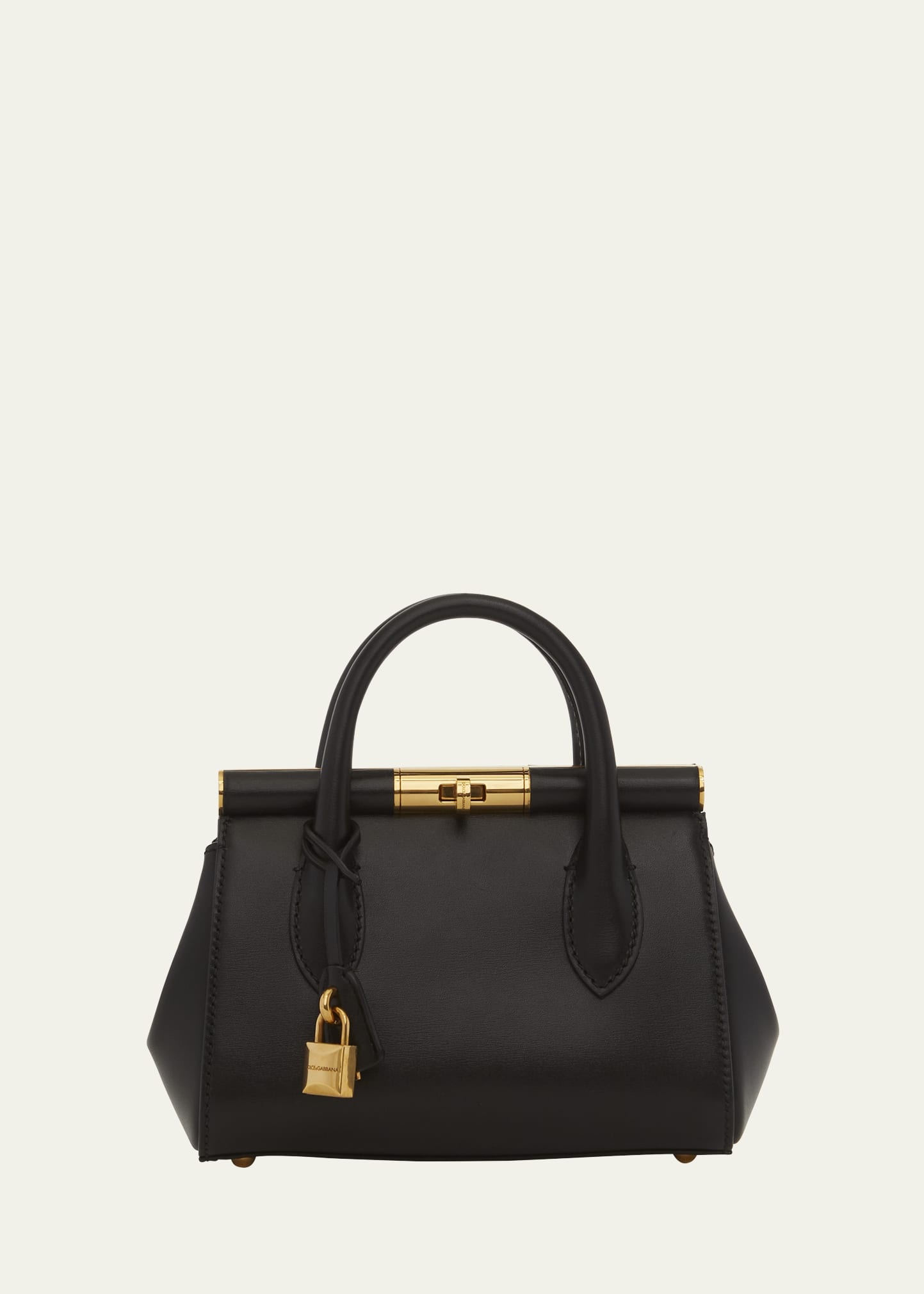 Marlene Small Leather Top-Handle Bag with Chain Strap - 1