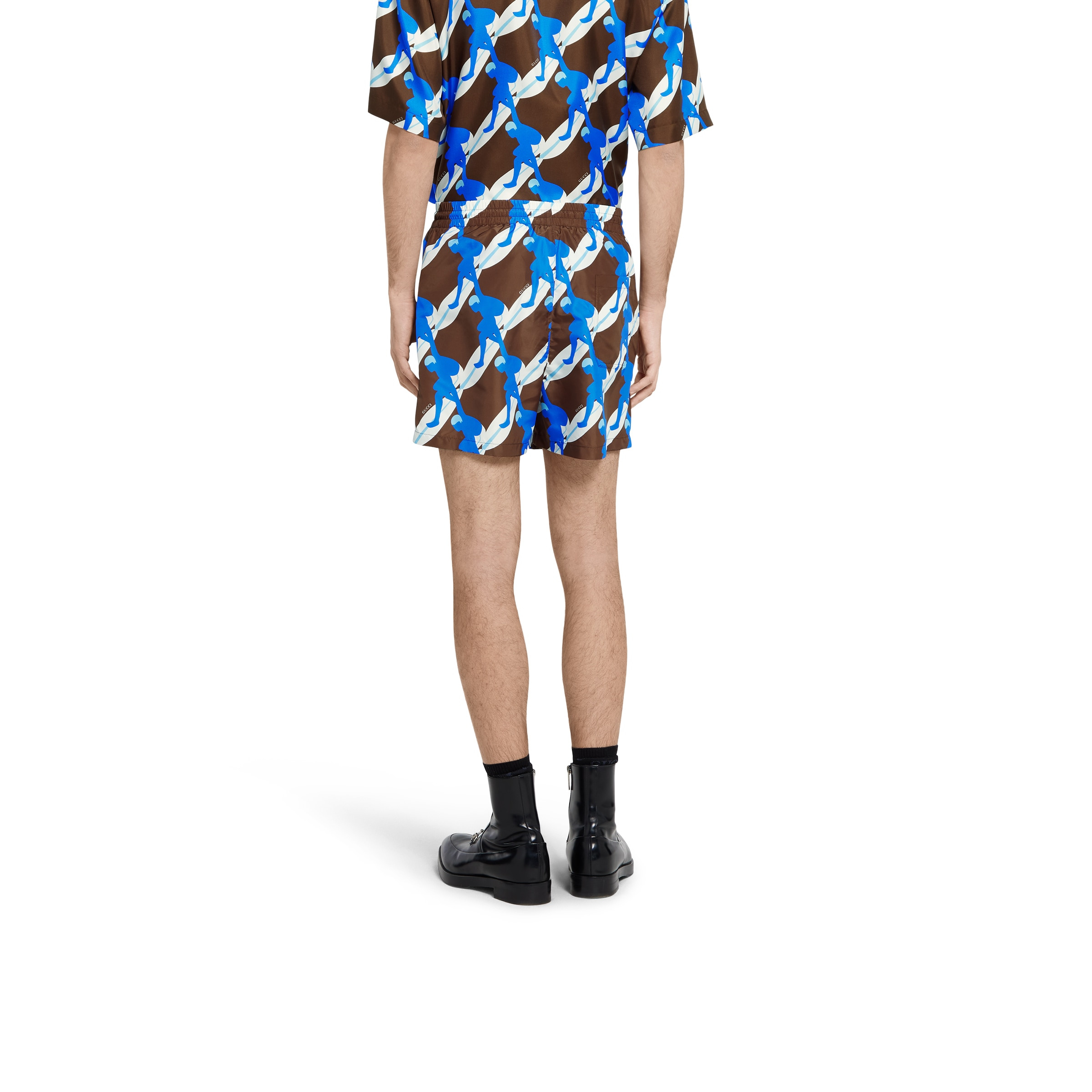 Printed technical poplin swim short - 4