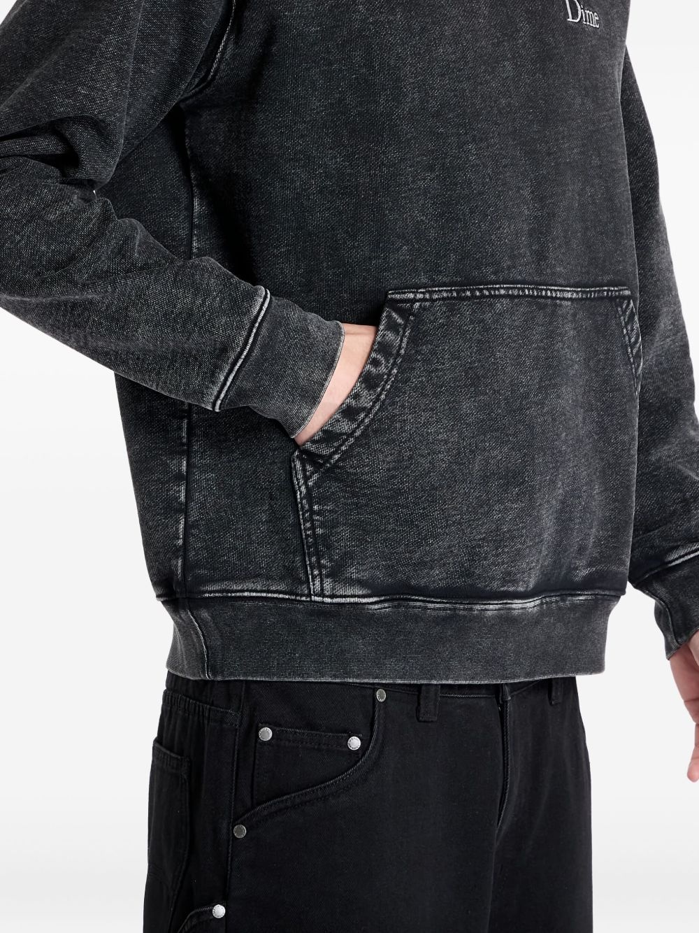 logo-embroidered hoodie - 7