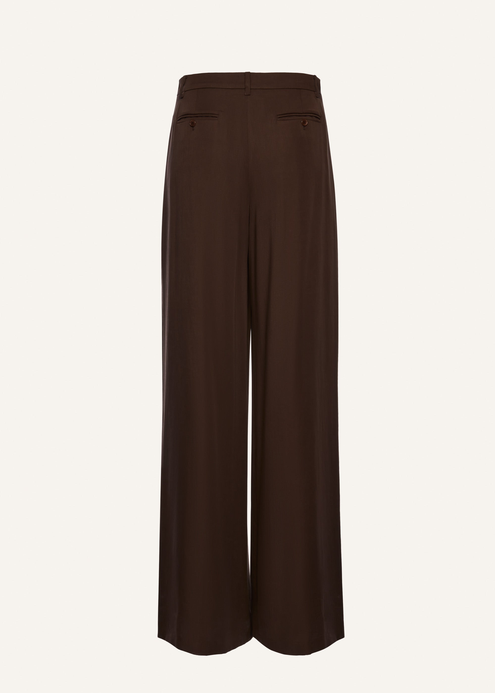 Wide-leg lyocell trousers in brown - 2