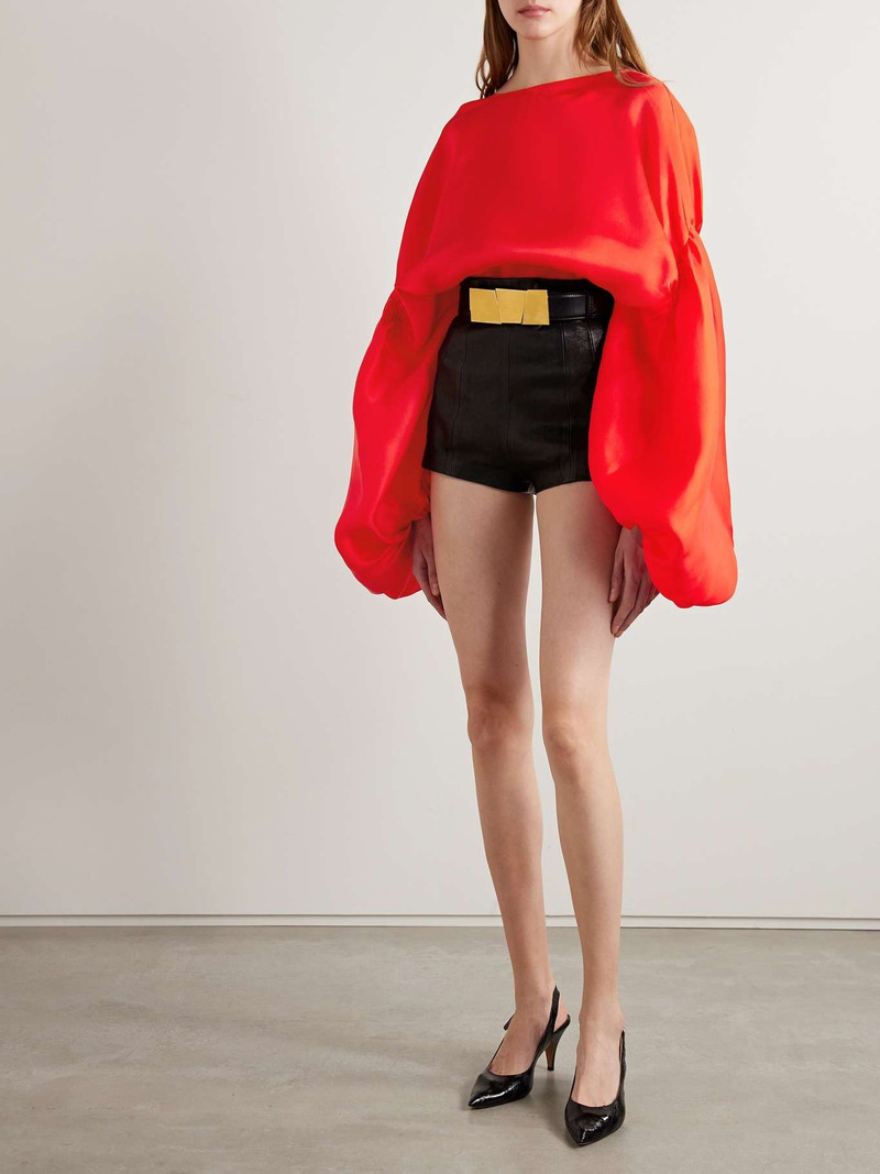 KHAITE Quico oversized silk blouse outlook