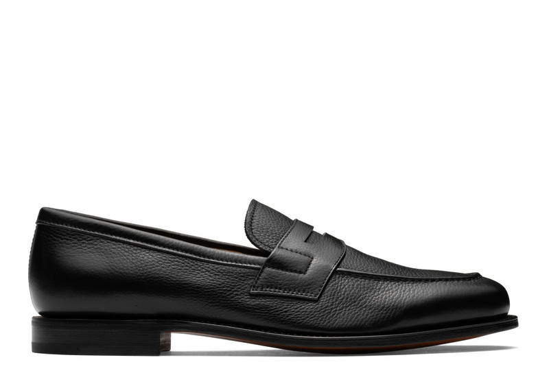 Heswall Soft Grain Calf Leather Loafer Black - 1