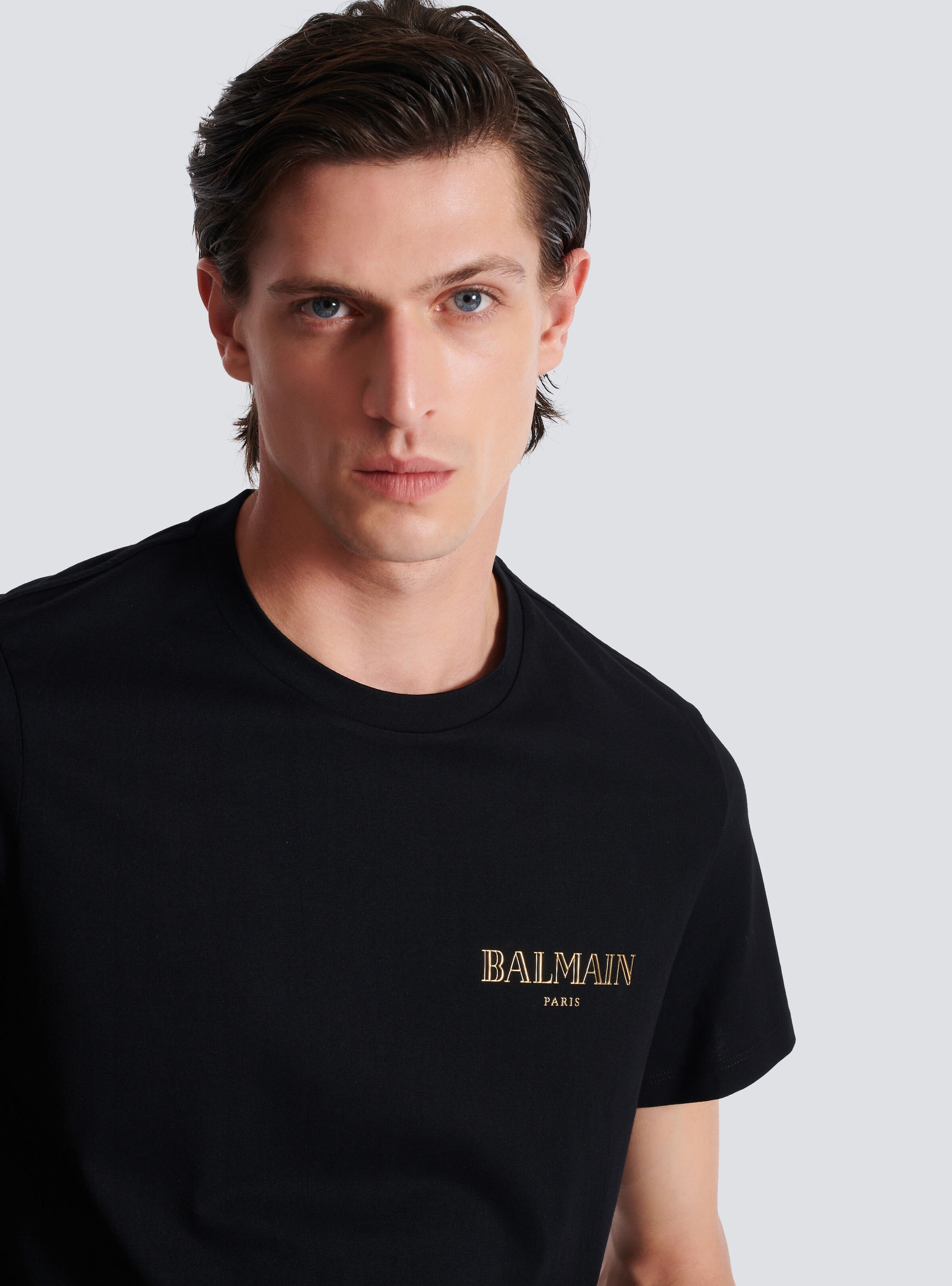 T-shirt with vintage gel Balmain logo - 7