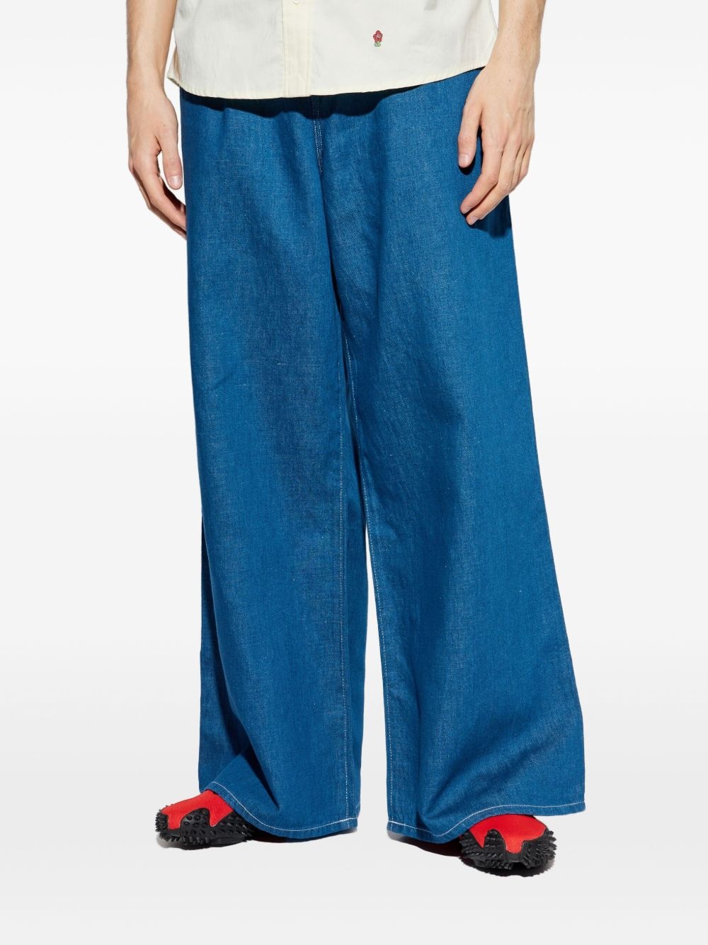 pleat-detailed jeans - 3