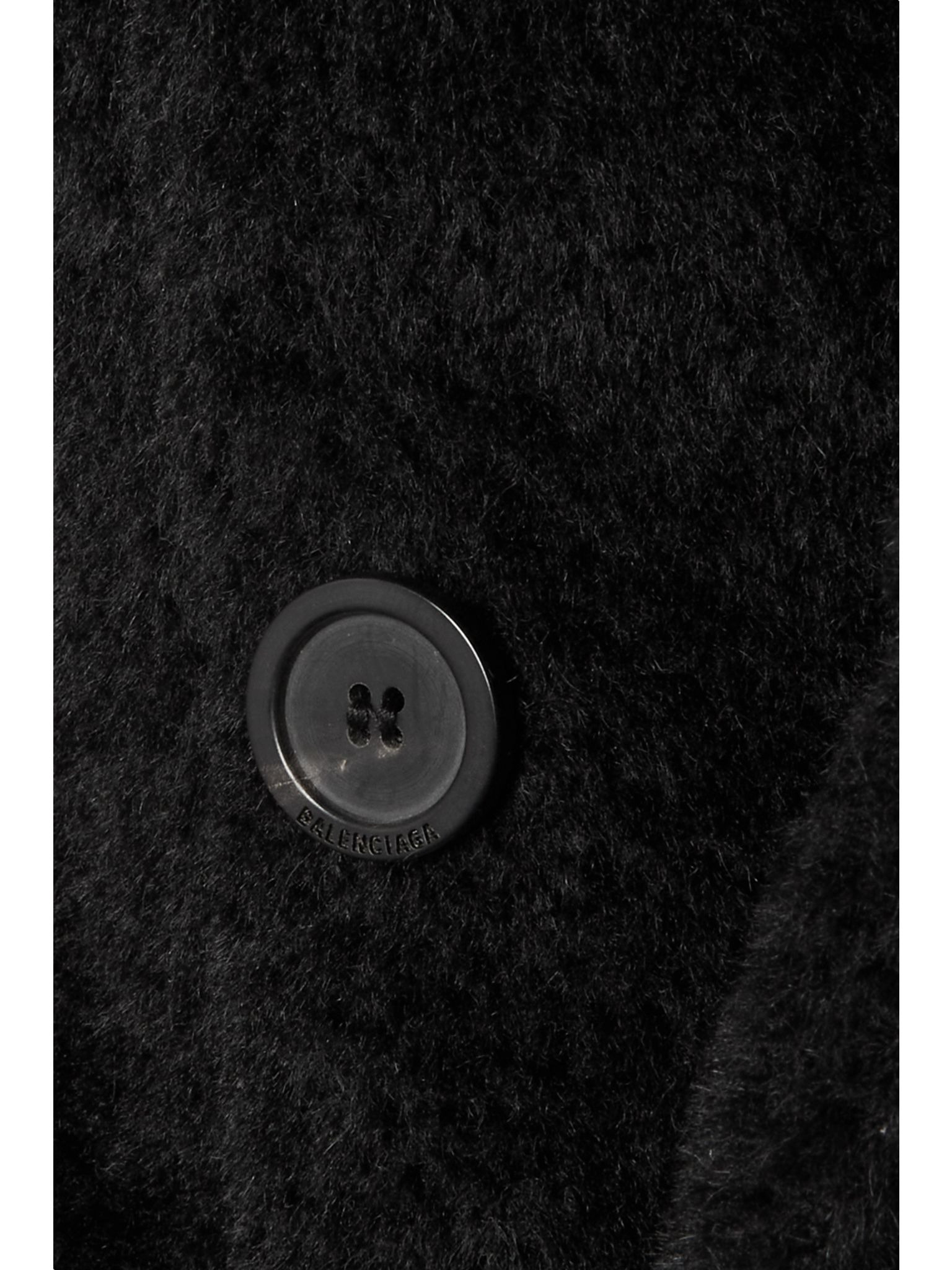 Hourglass double-breasted wool-blend twill coat Black - 5