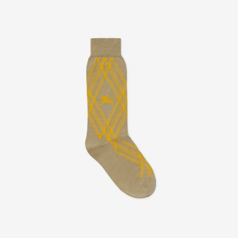 Check Cotton Blend Socks 1