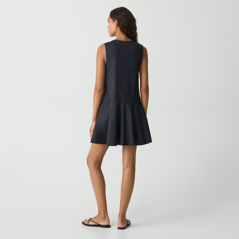 Theory Sleeveless Mini Dress in Good Linen outlook
