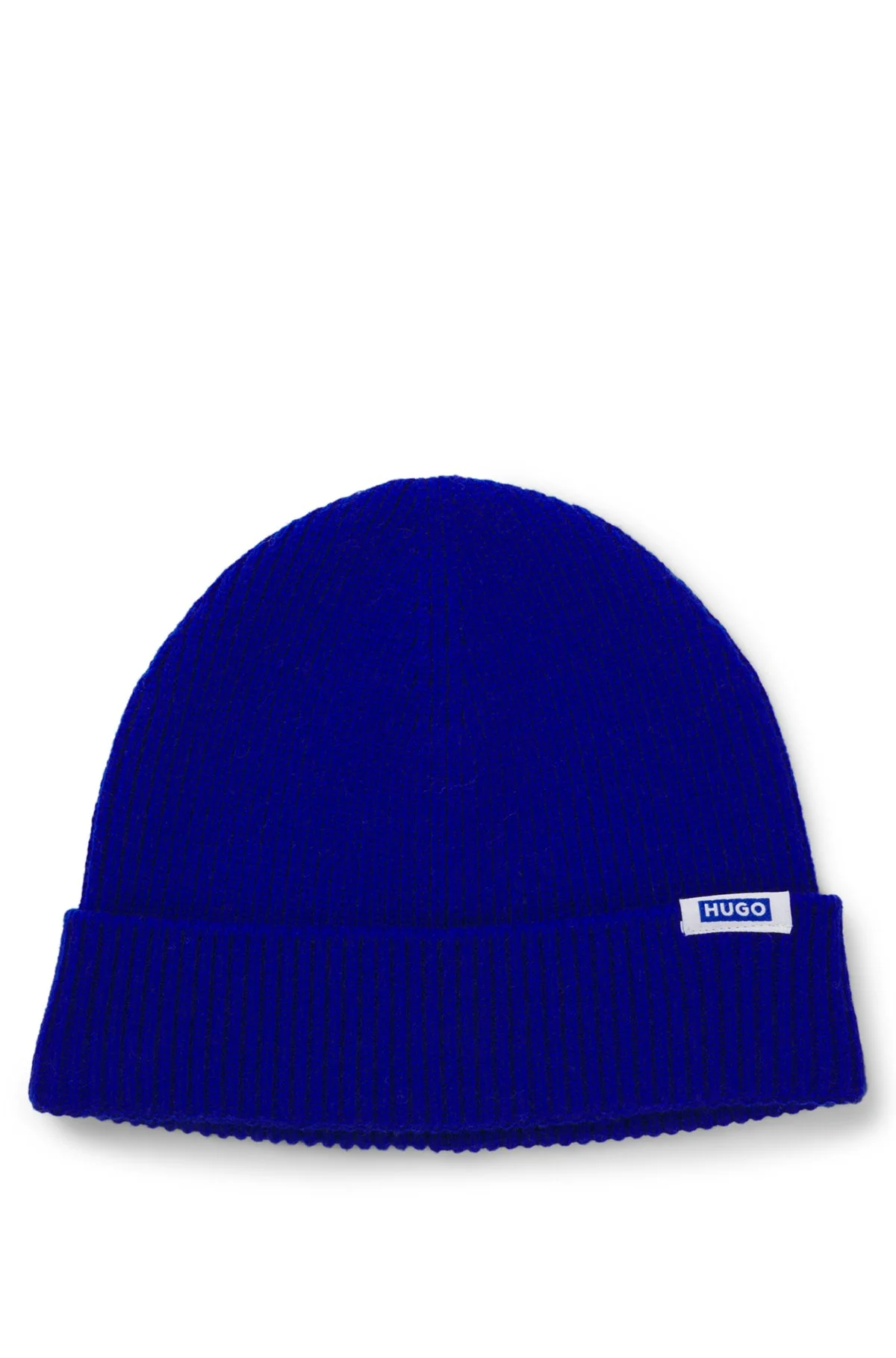 LOGO-LABEL BEANIE HAT WITH RIBBED KNIT - 1