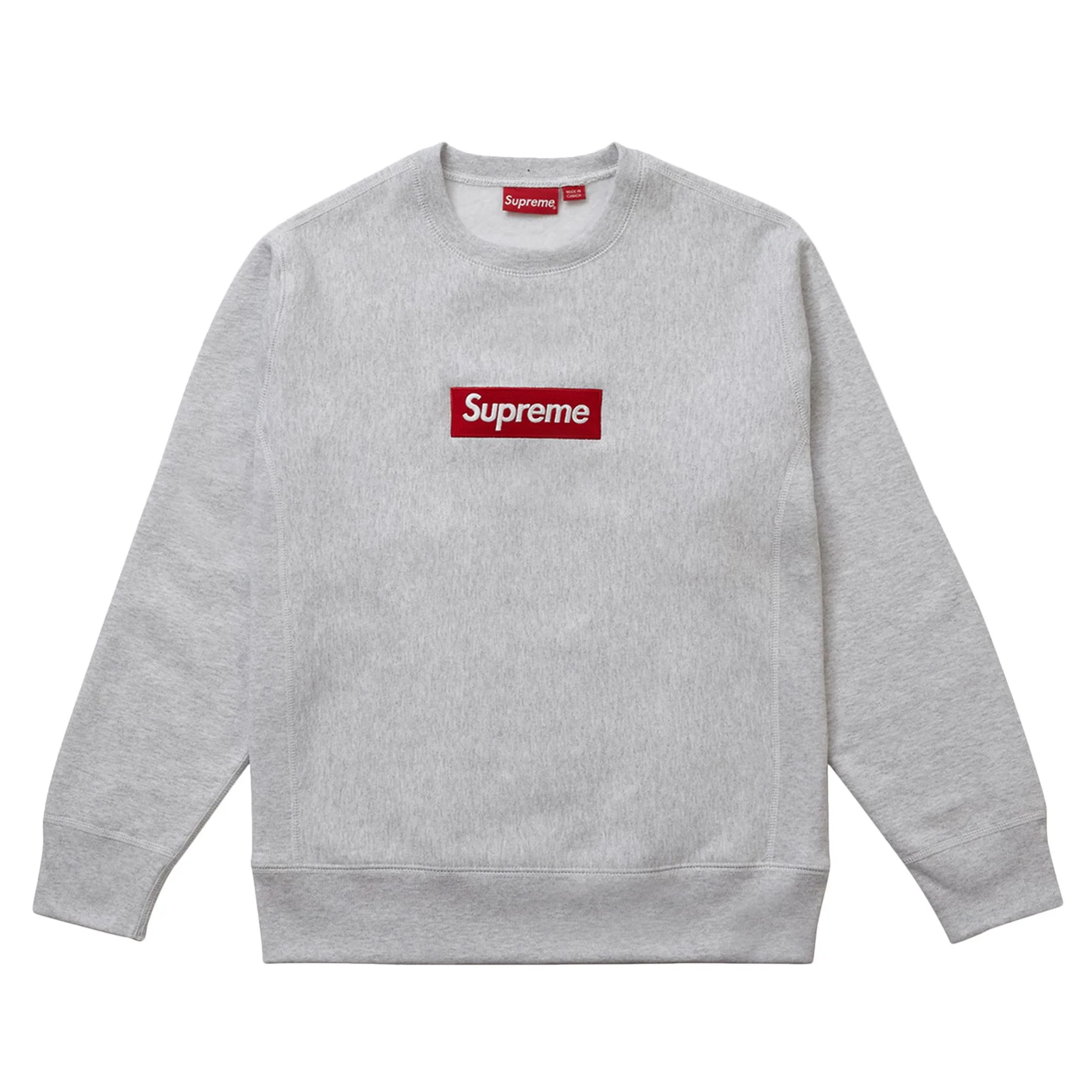 Supreme Box Logo Crewneck 'Heather Grey' - 1