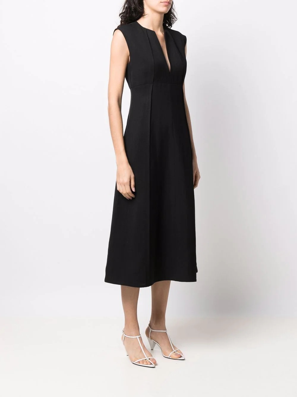 sleeveless shift midi dress - 3