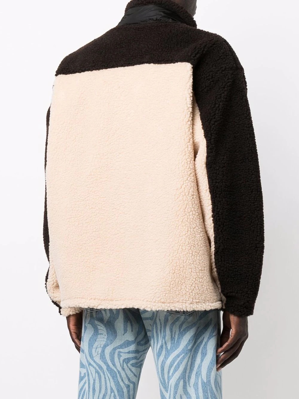 panelled sherpa jacket - 4
