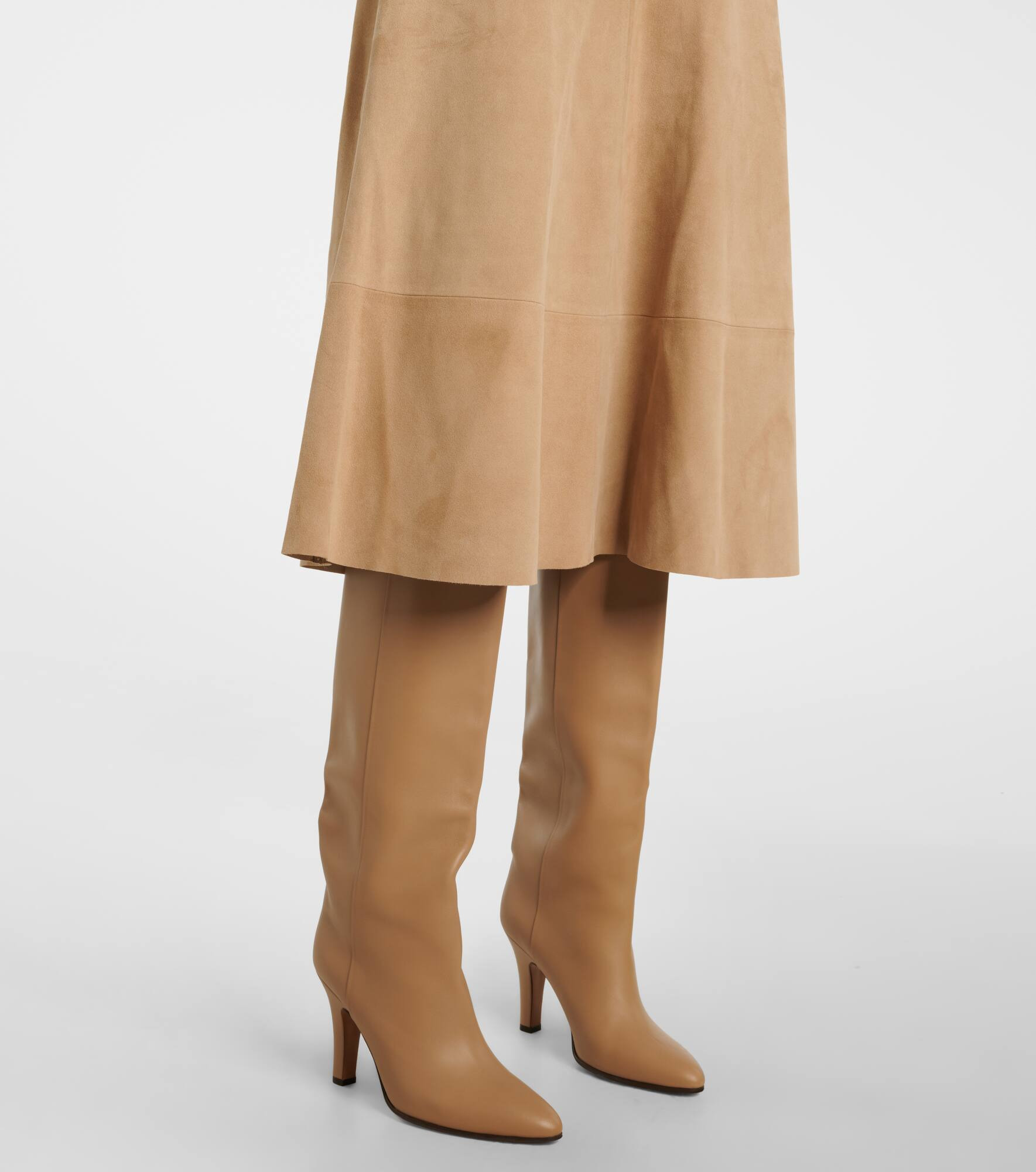 Suede midi skirt - 5