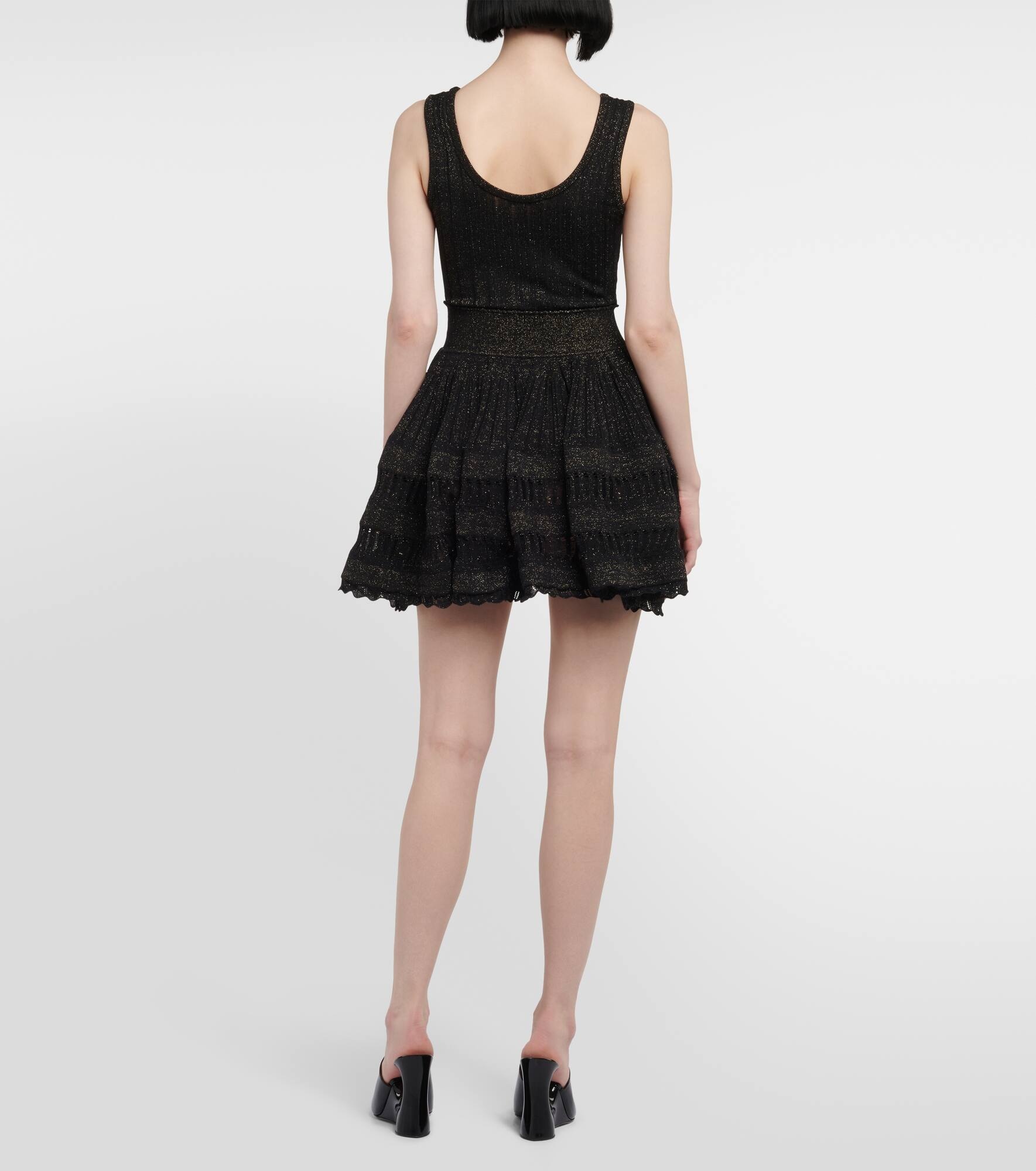 Crinoline wool-blend minidress - 3